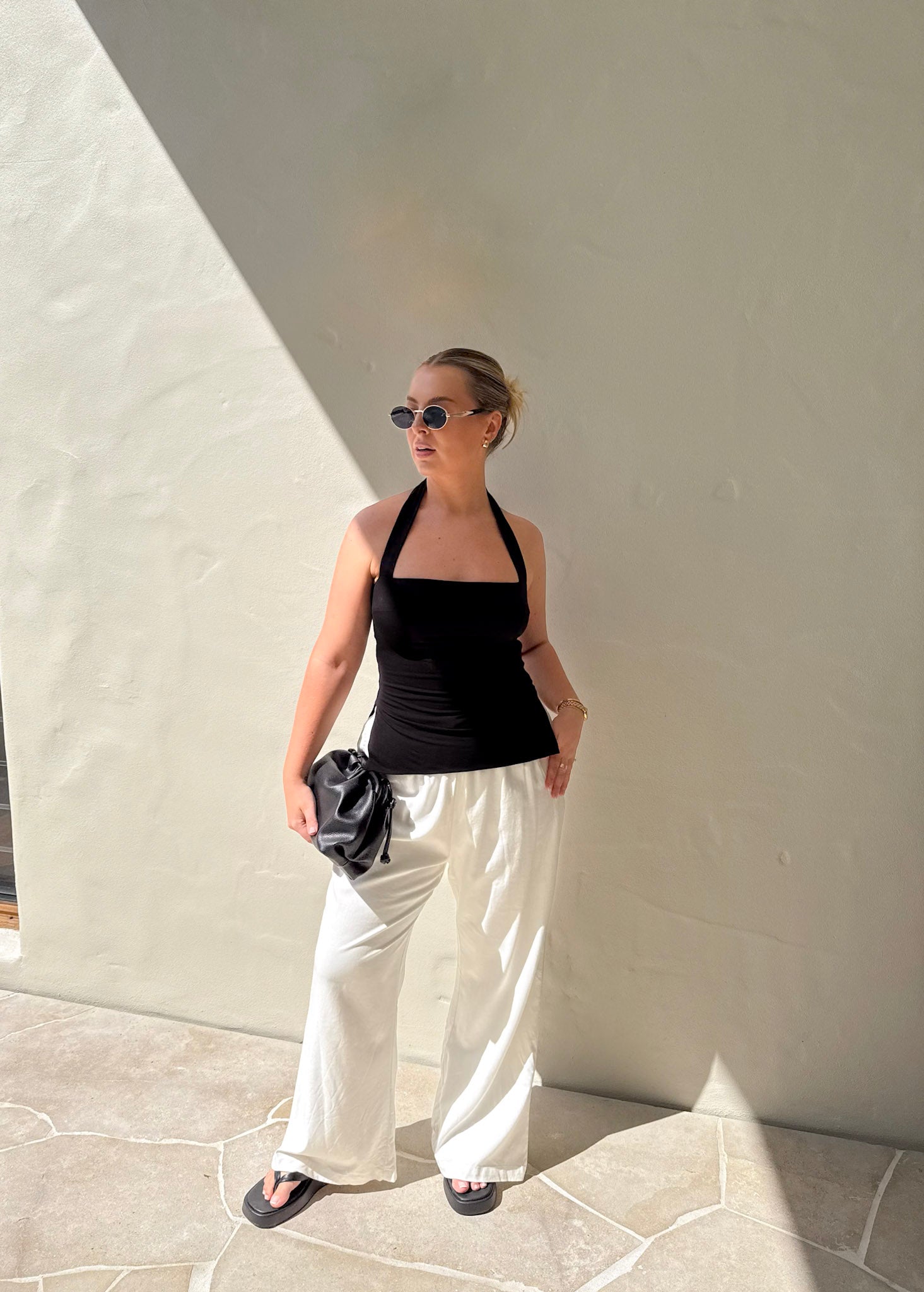 OVIE HALTER TOP BLACK