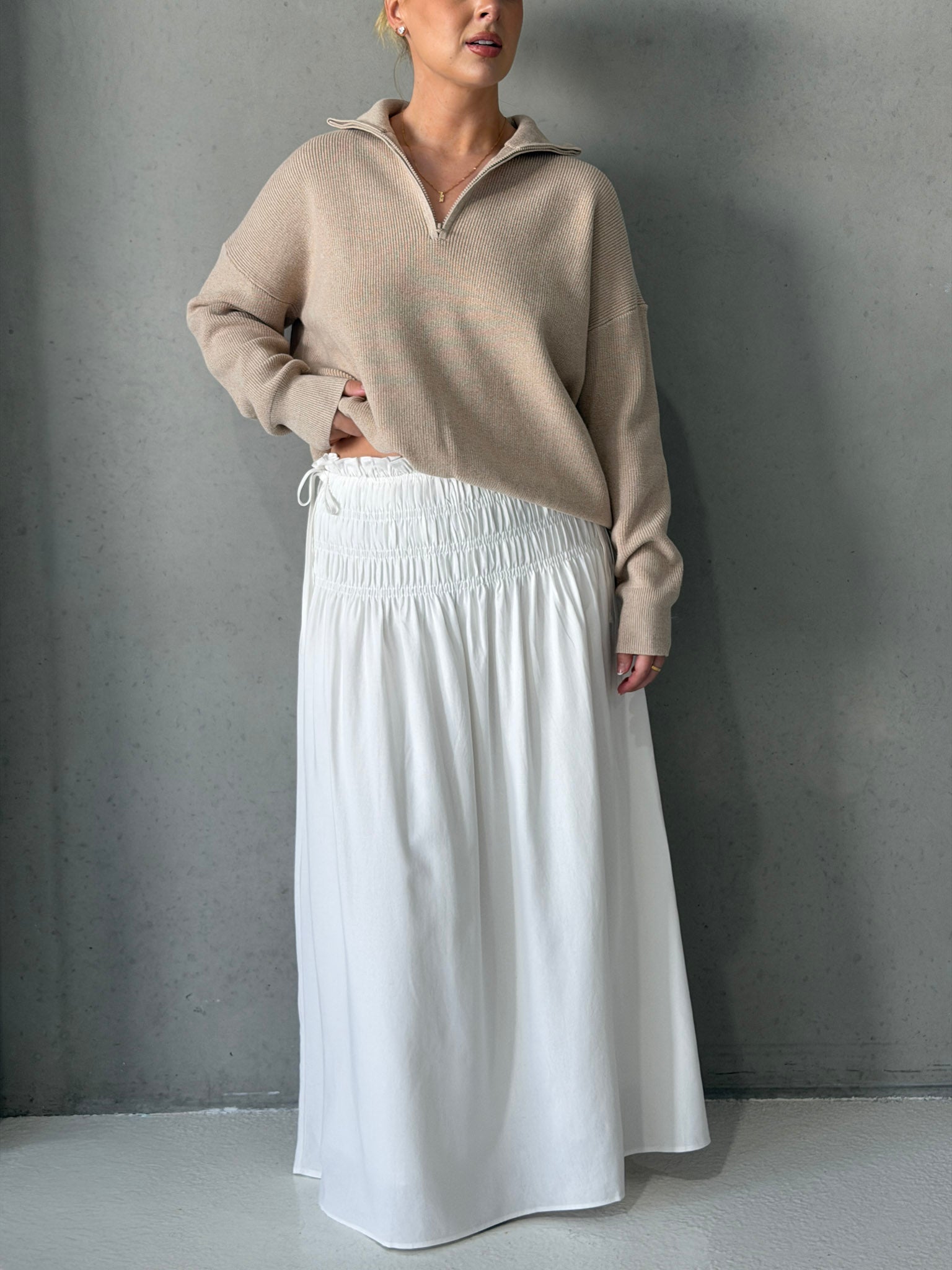 Cassidy Maxi Skirt White – Fayt The Label