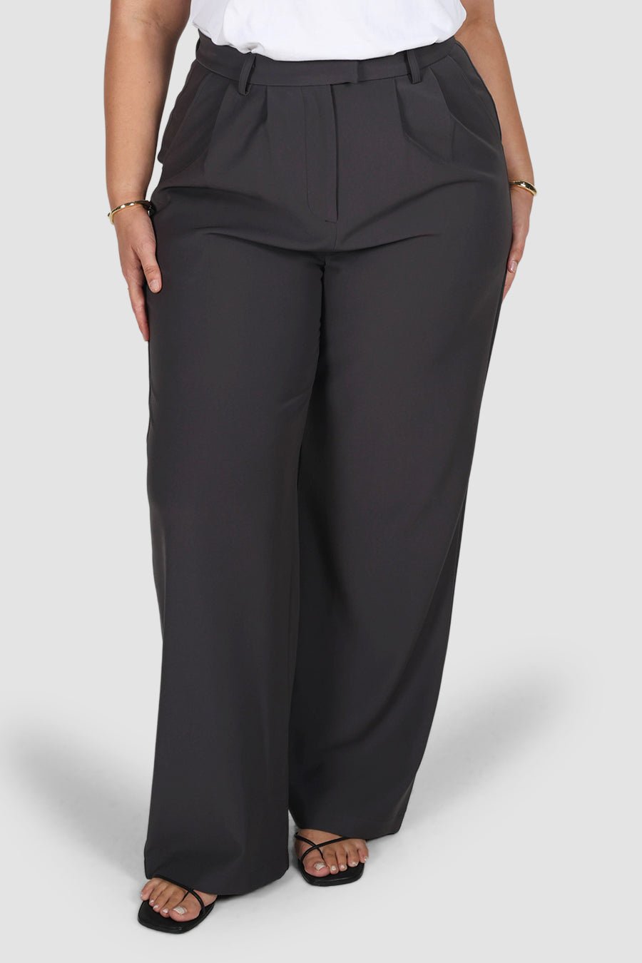 Downtown Pant Tall Slate | Wide Leg Tailored Pants for Women Fayt The Label Downtown Pant Tall Slate | Wide Leg Tailored Pants for Women Fayt The Label