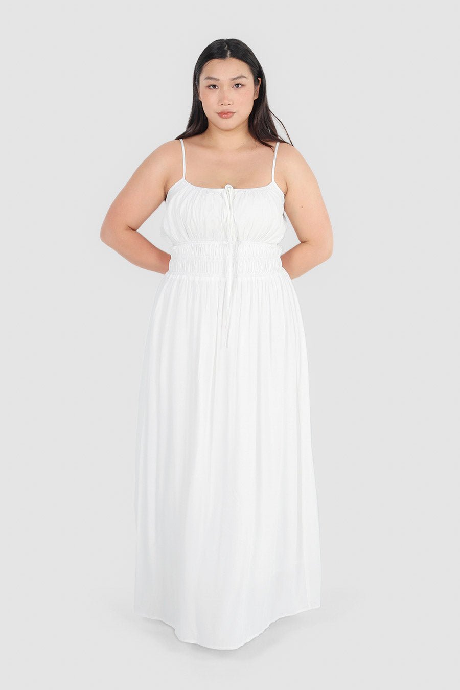 Lunara Maxi Dress White  Fayt The Label