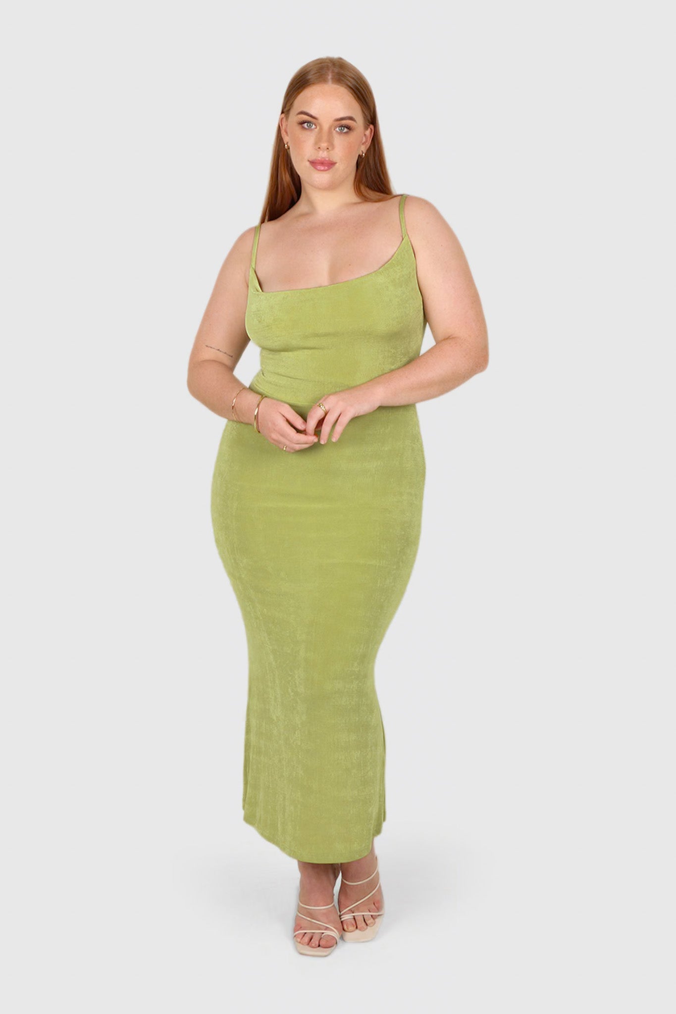 green emerald velvet dress Jersey Long Maria Dress