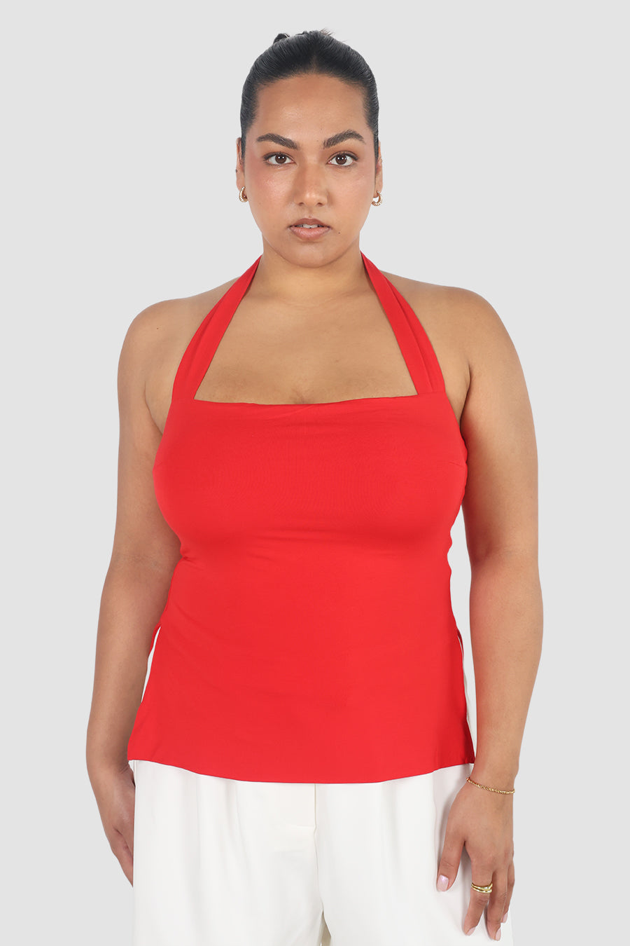 OVIE HALTER TOP RED