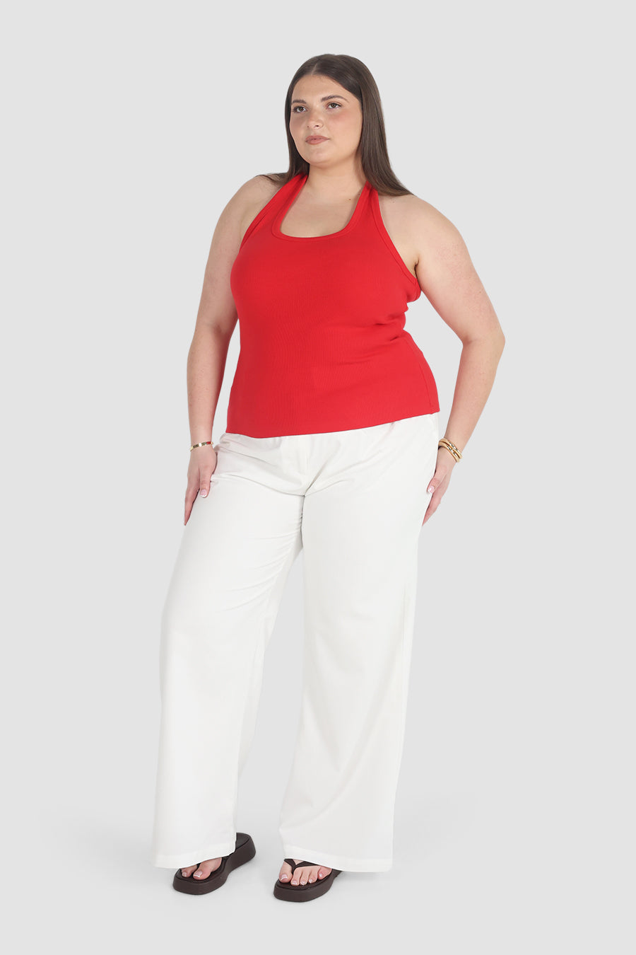 RENNA HALTER TOP RED