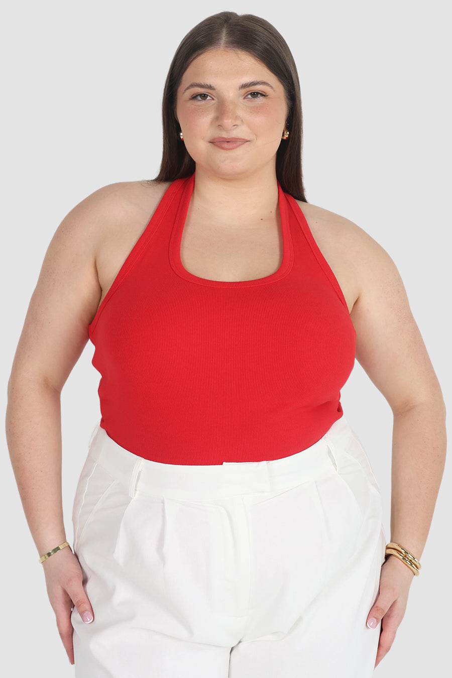 RENNA HALTER TOP RED