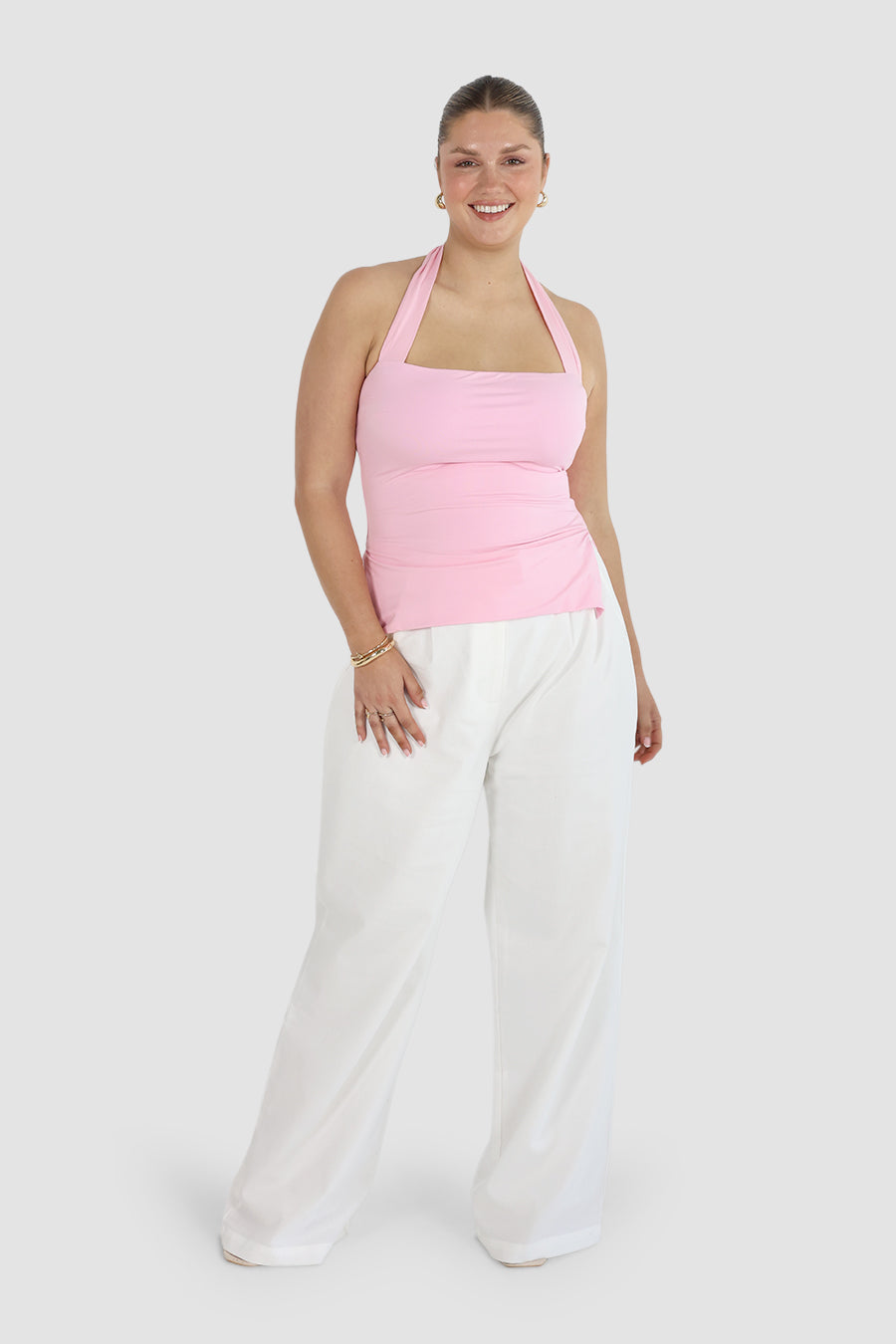 OVIE HALTER TOP PINK