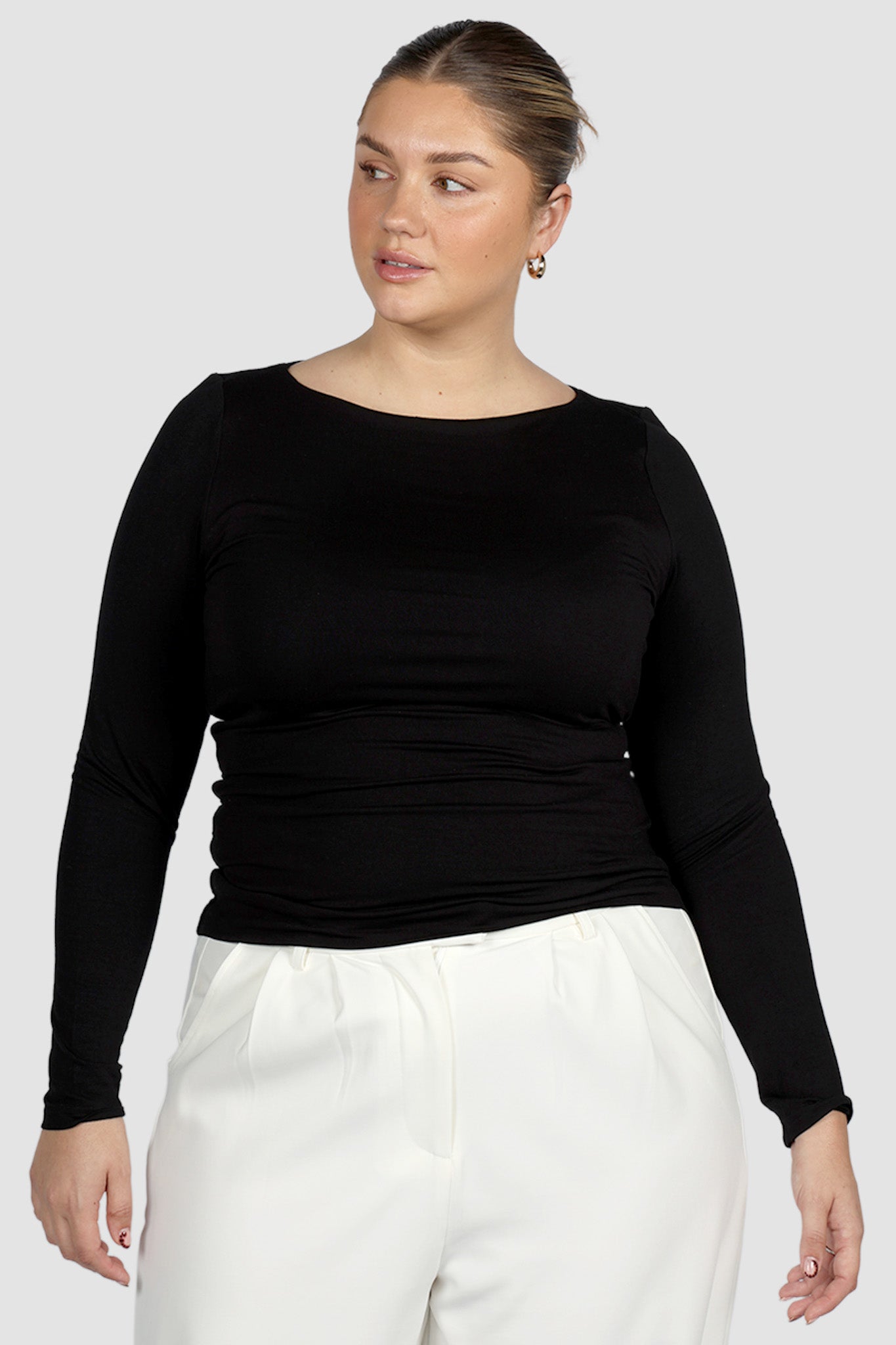 ULTRASOFT ORLA L/S TOP BLACK