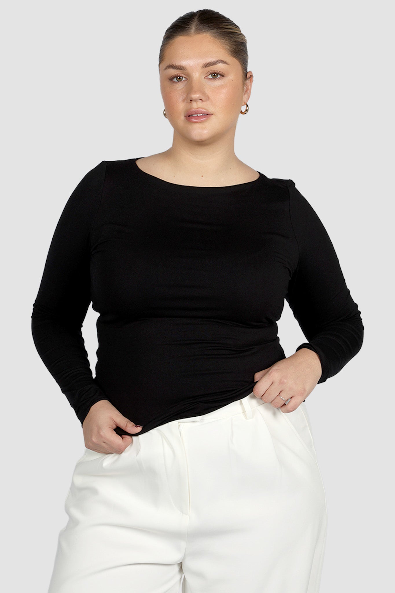 ULTRASOFT ORLA L/S TOP BLACK