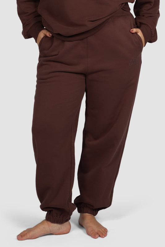FAYT LOGO CUFF SWEATPANT CHOCOLATE