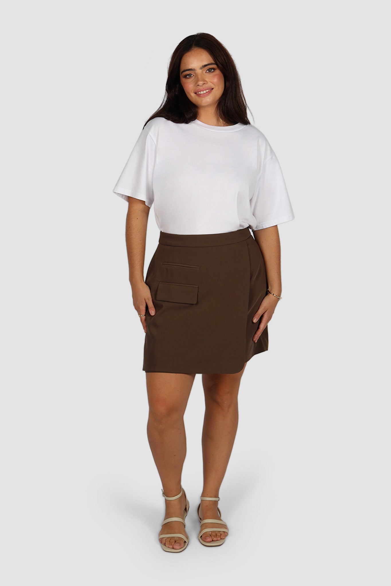 CALIE SKIRT CHOCOLATE