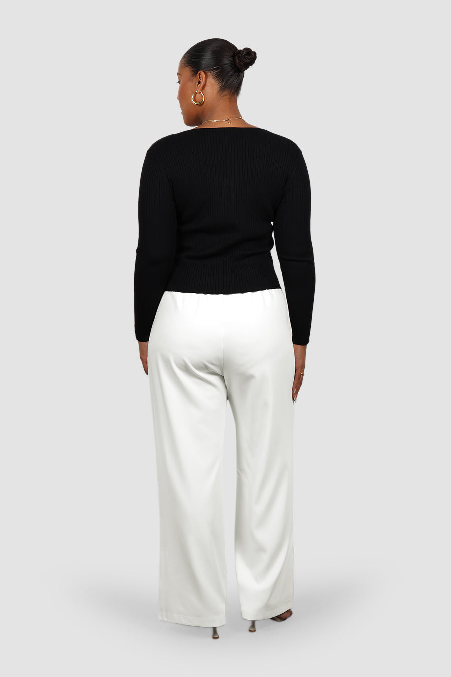 NIVARA RIB CARDIGAN BLACK