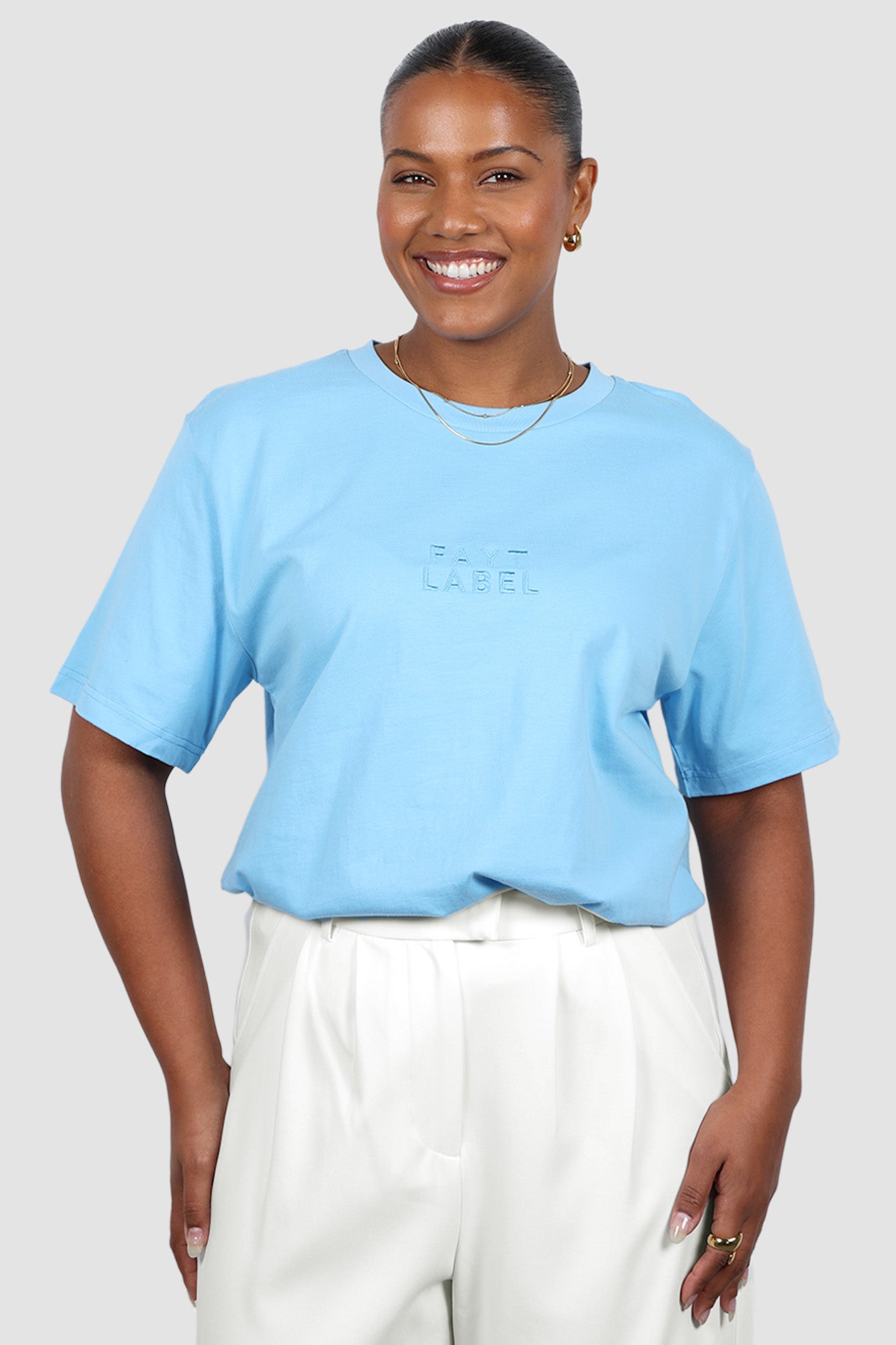SIGNATURE LOGO TEE BLUE