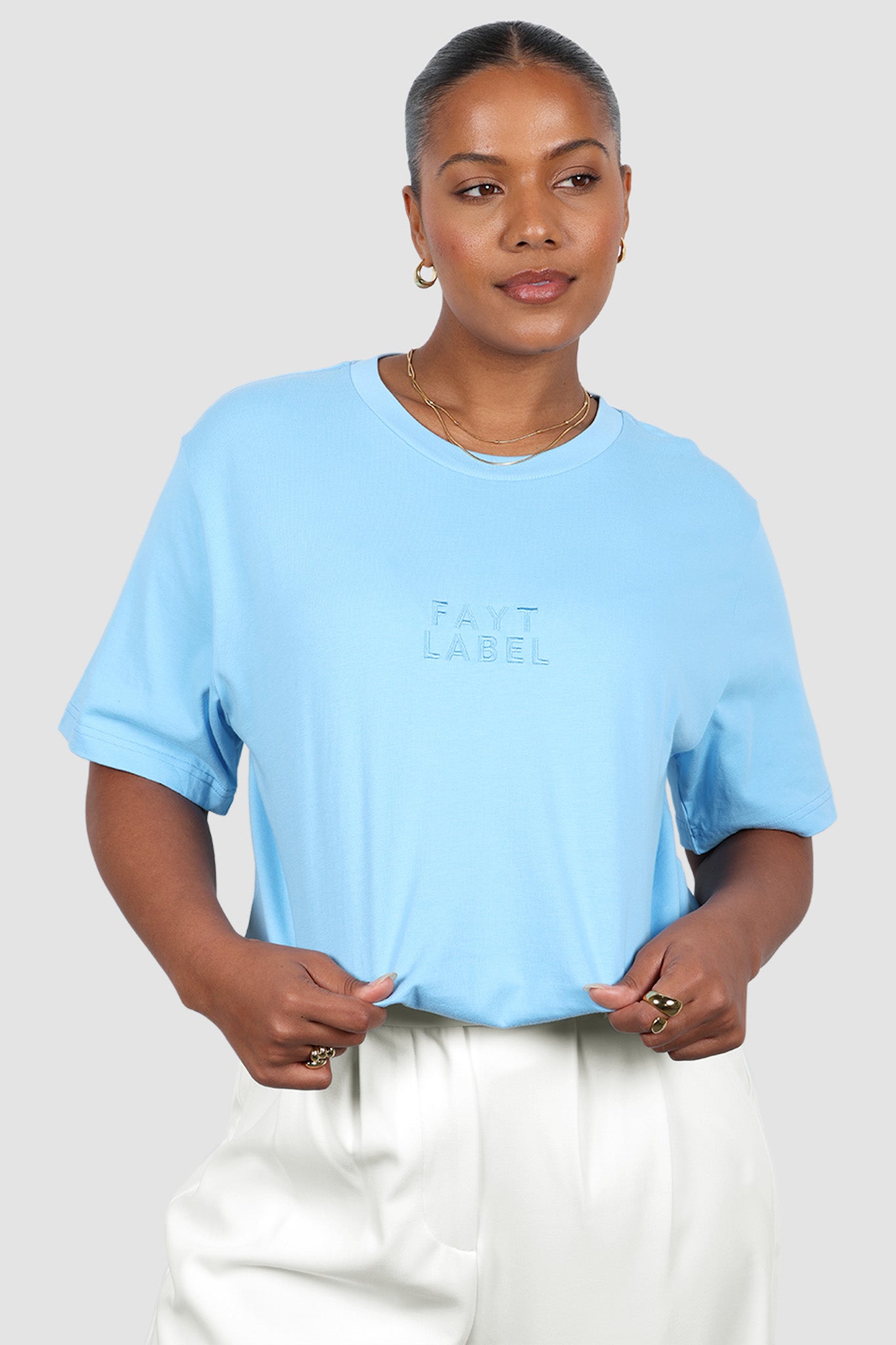 SIGNATURE LOGO TEE BLUE