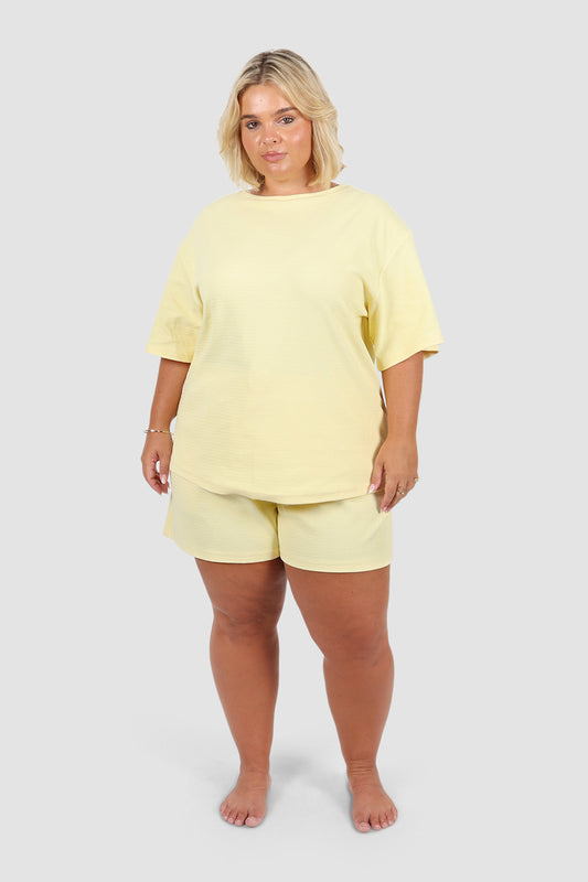 TORLA RIB SHORTS SOFT YELLOW