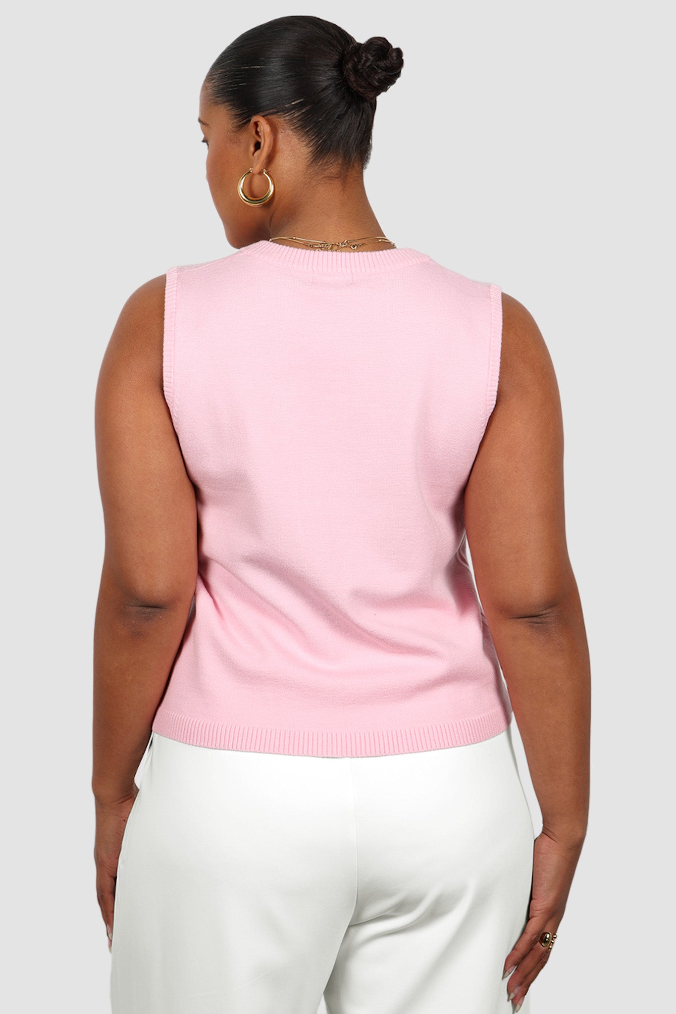 ESTI KNIT VEST PINK