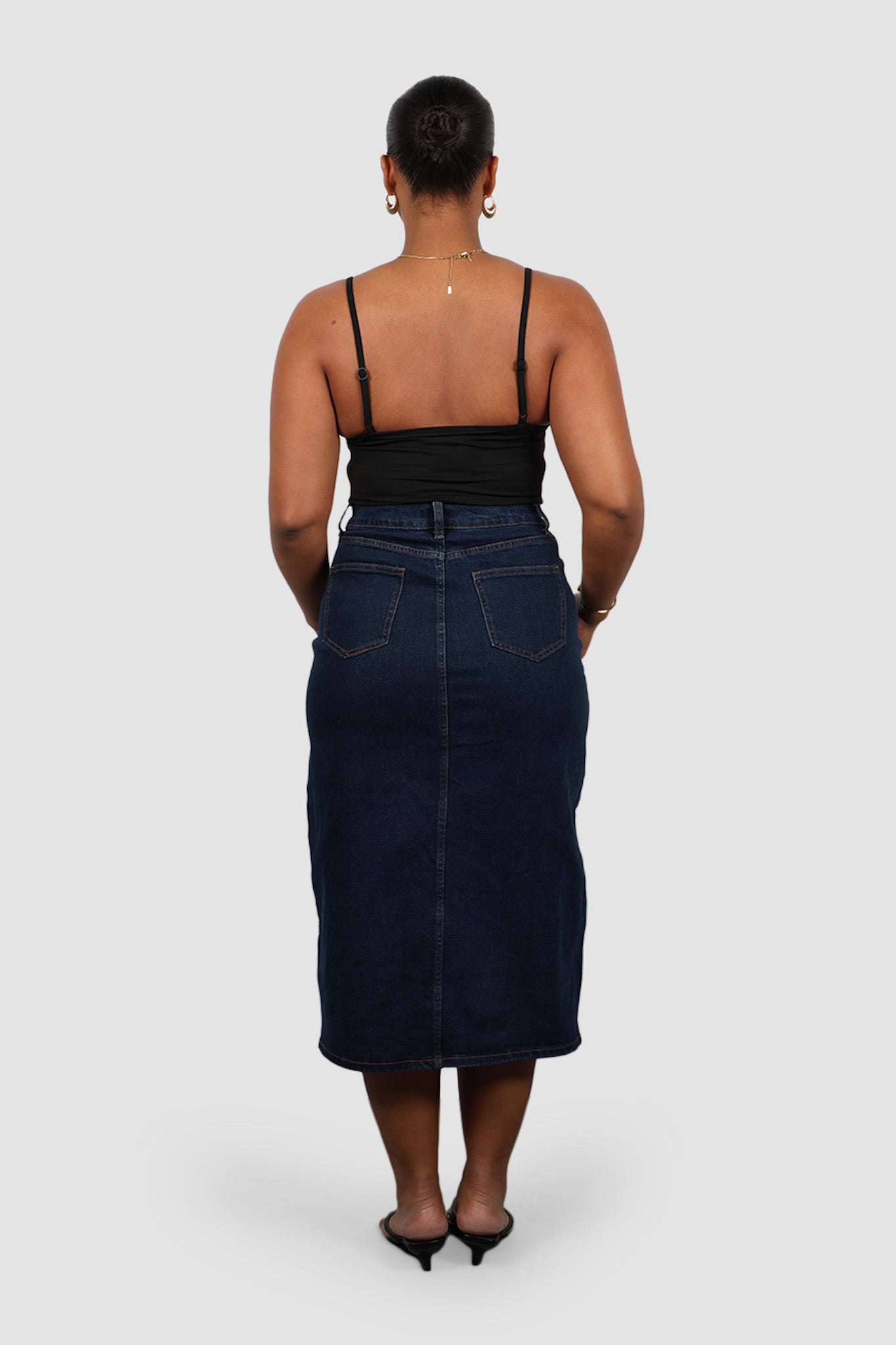 HUDSON MIDI SKIRT MIDNIGHT BLUE