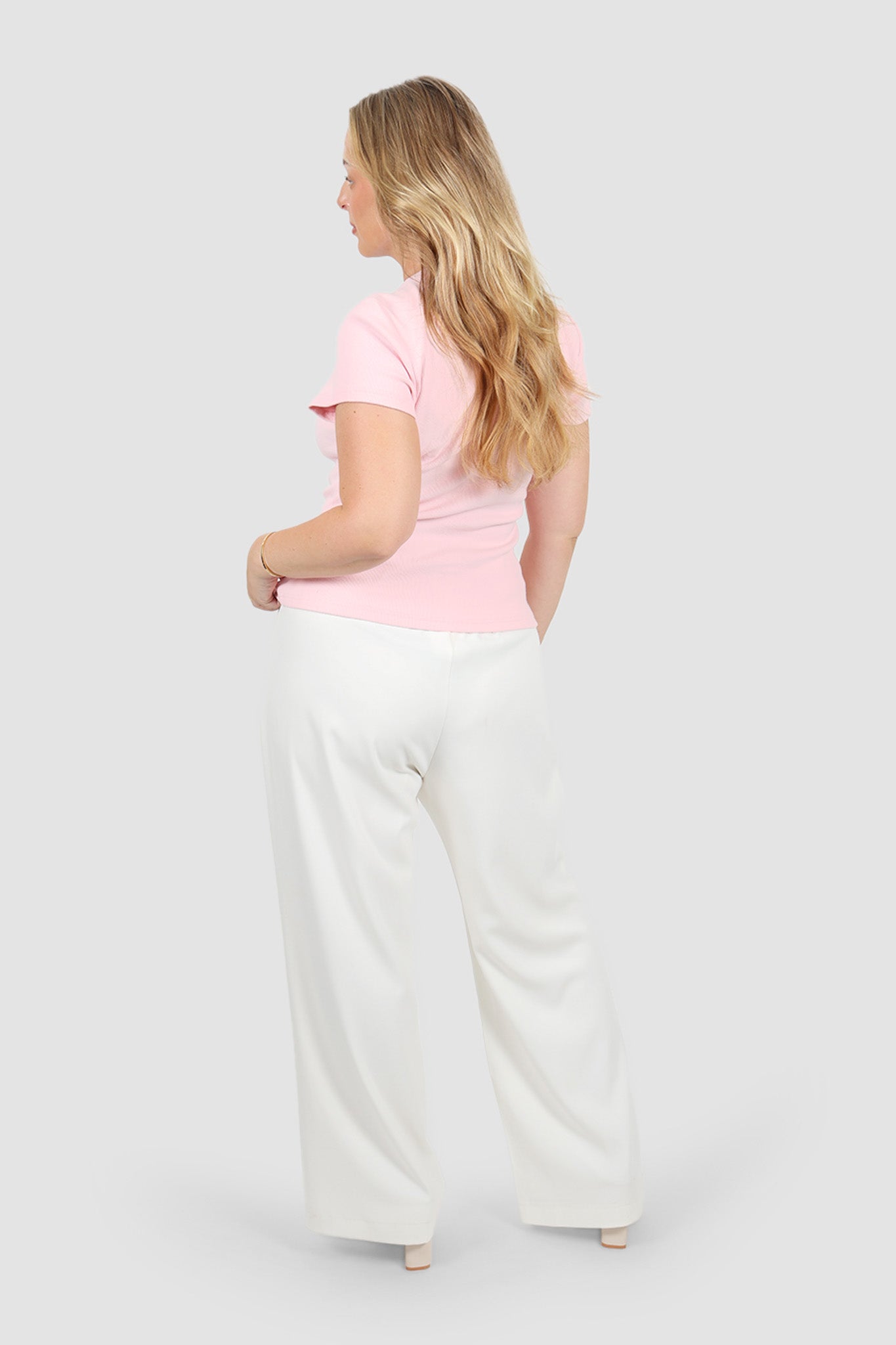 SAVANNAH RIB TEE BABY PINK