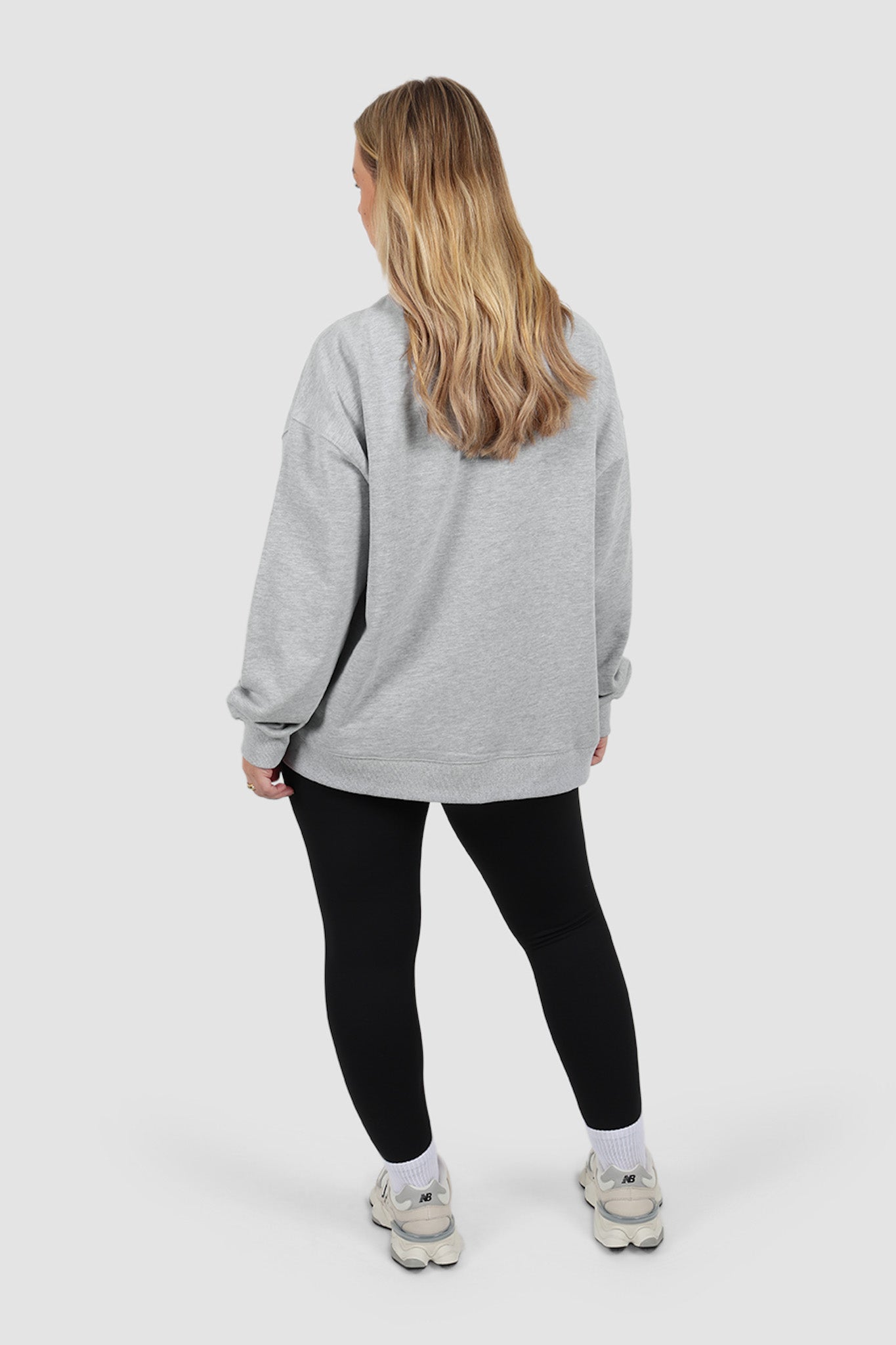 FAYT LOGO CREW NECK SWEATER GREY MARLE
