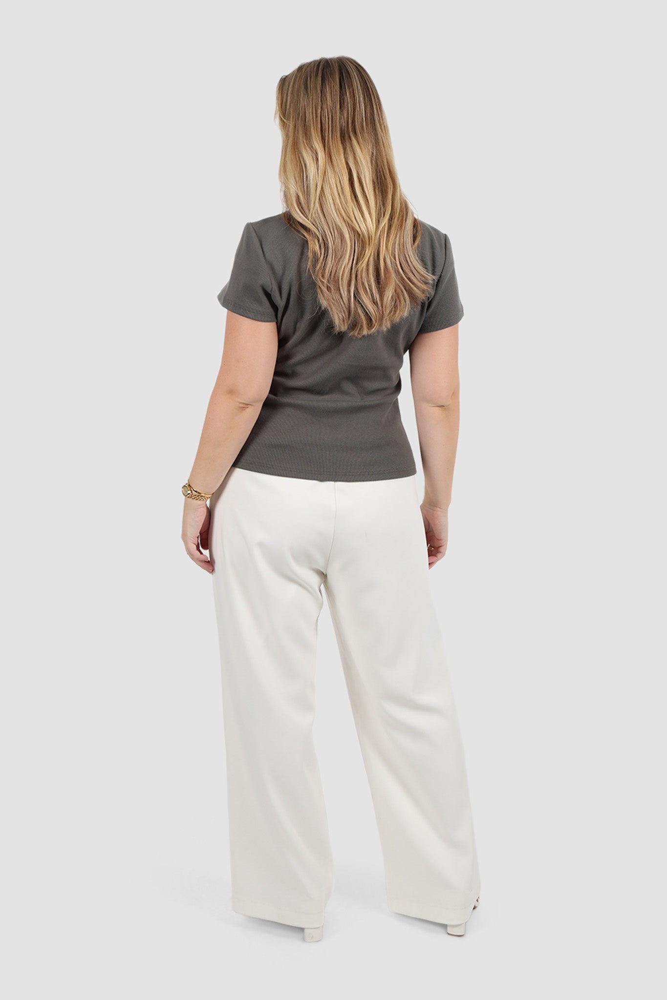 SAVANNAH RIB TEE GREY