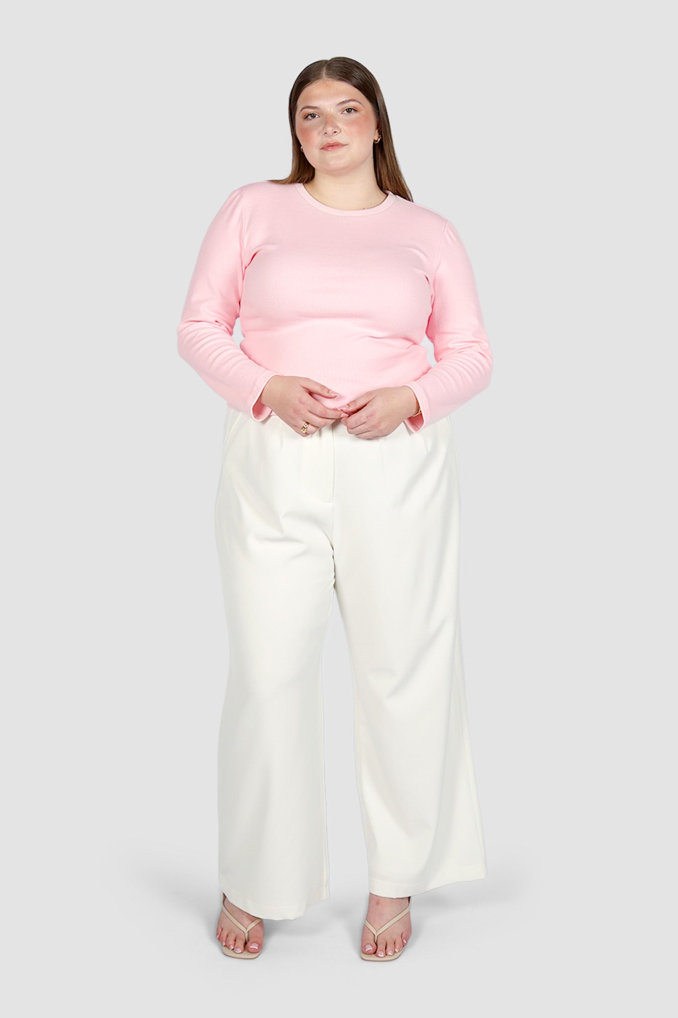 PORTLAND L/S RIB TEE PINK