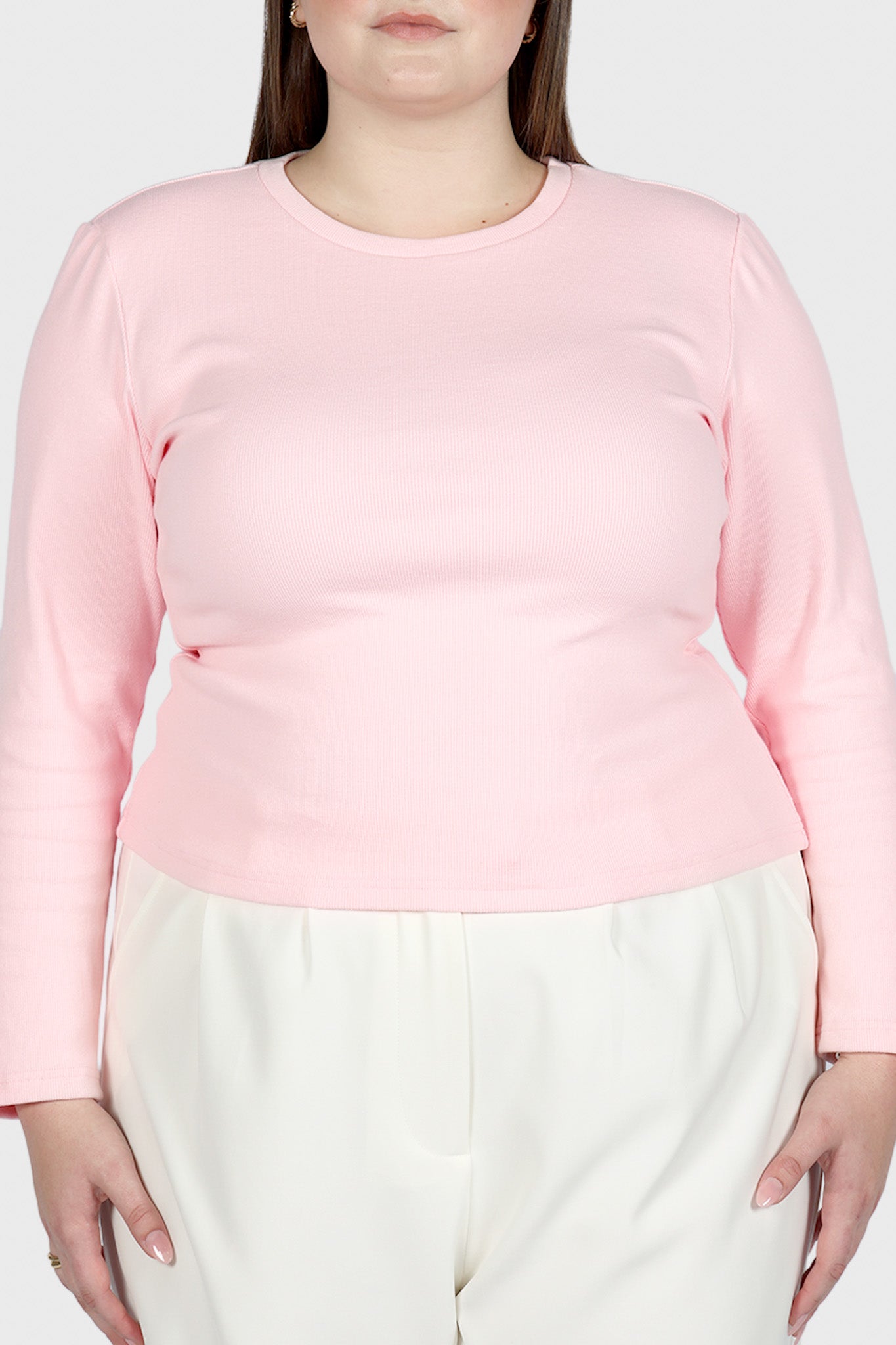 PORTLAND L/S RIB TEE PINK