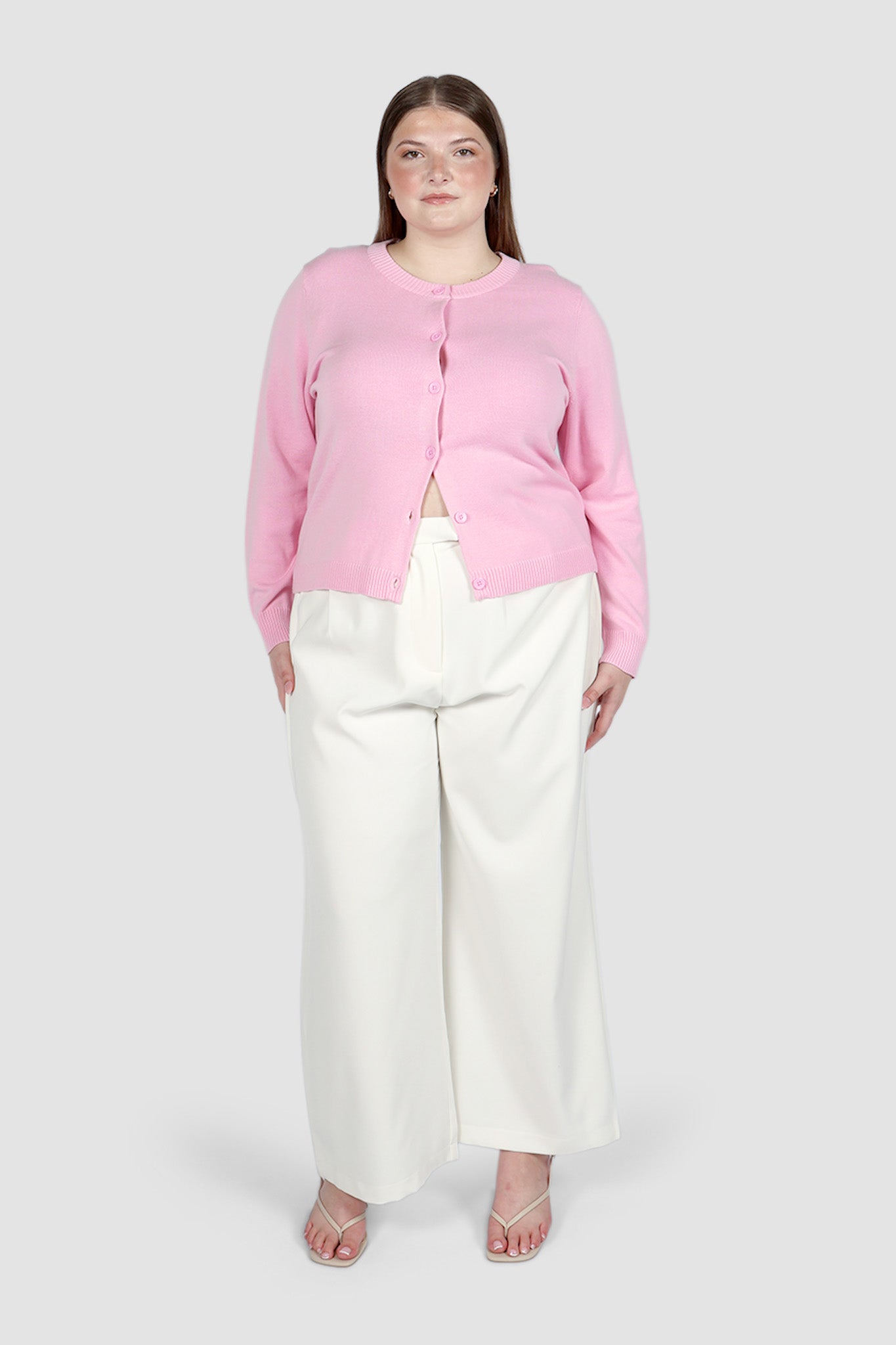 GWEN KNIT CARDIGAN SOFT PINK