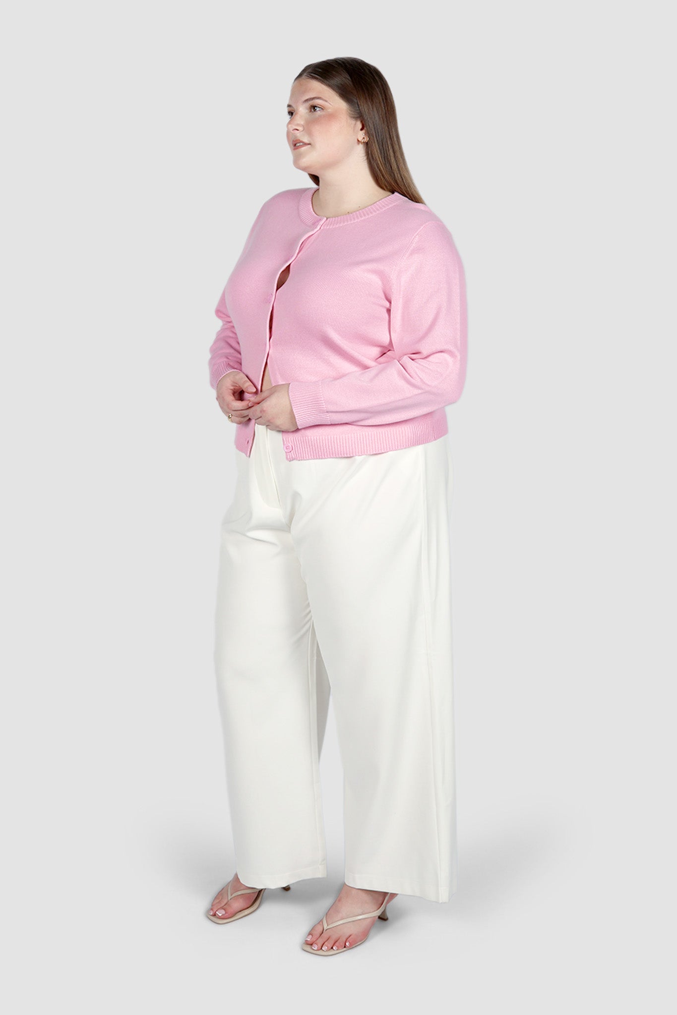 GWEN KNIT CARDIGAN SOFT PINK