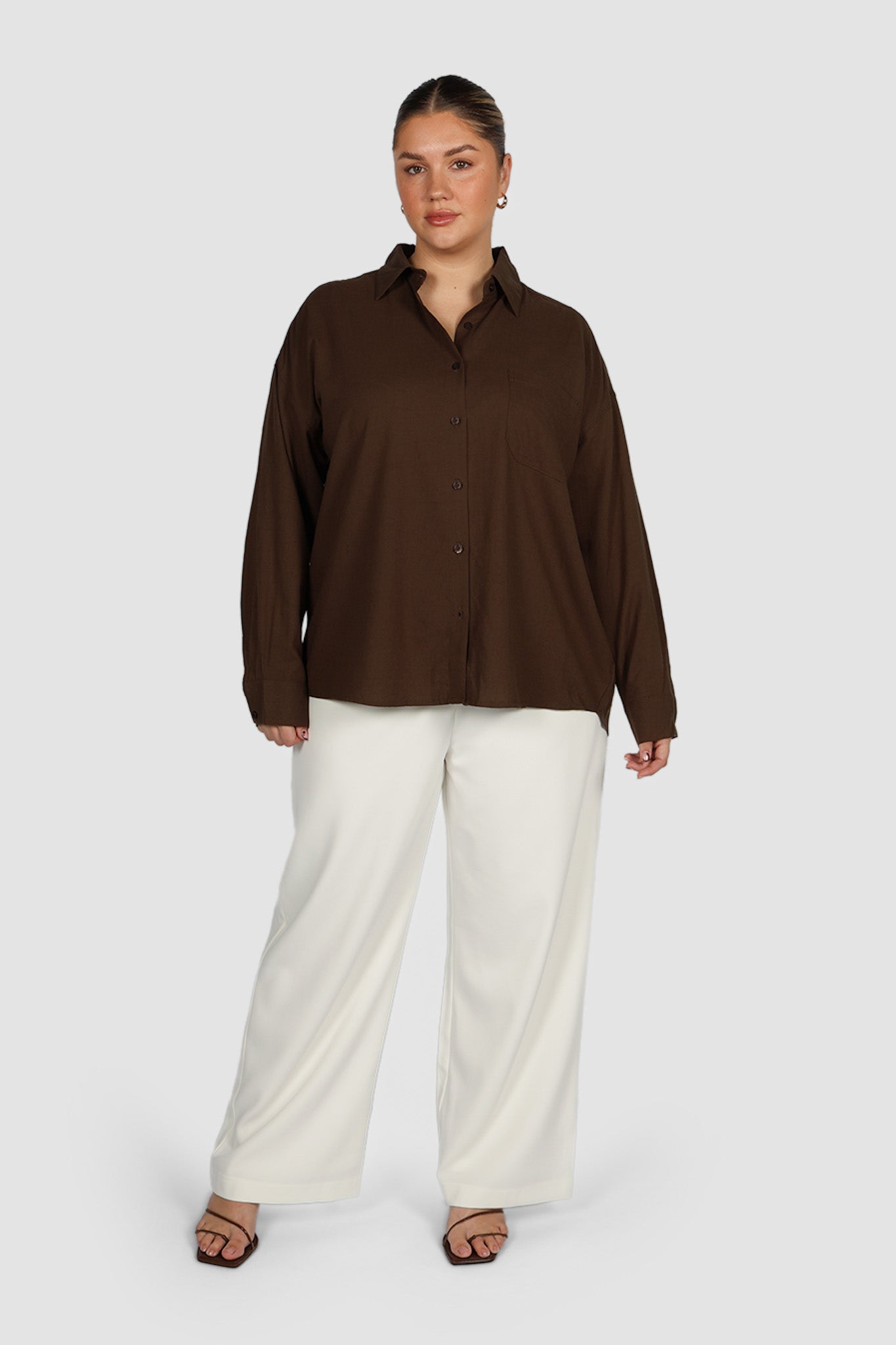 BEXLEY BUTTON SHIRT ESPRESSO