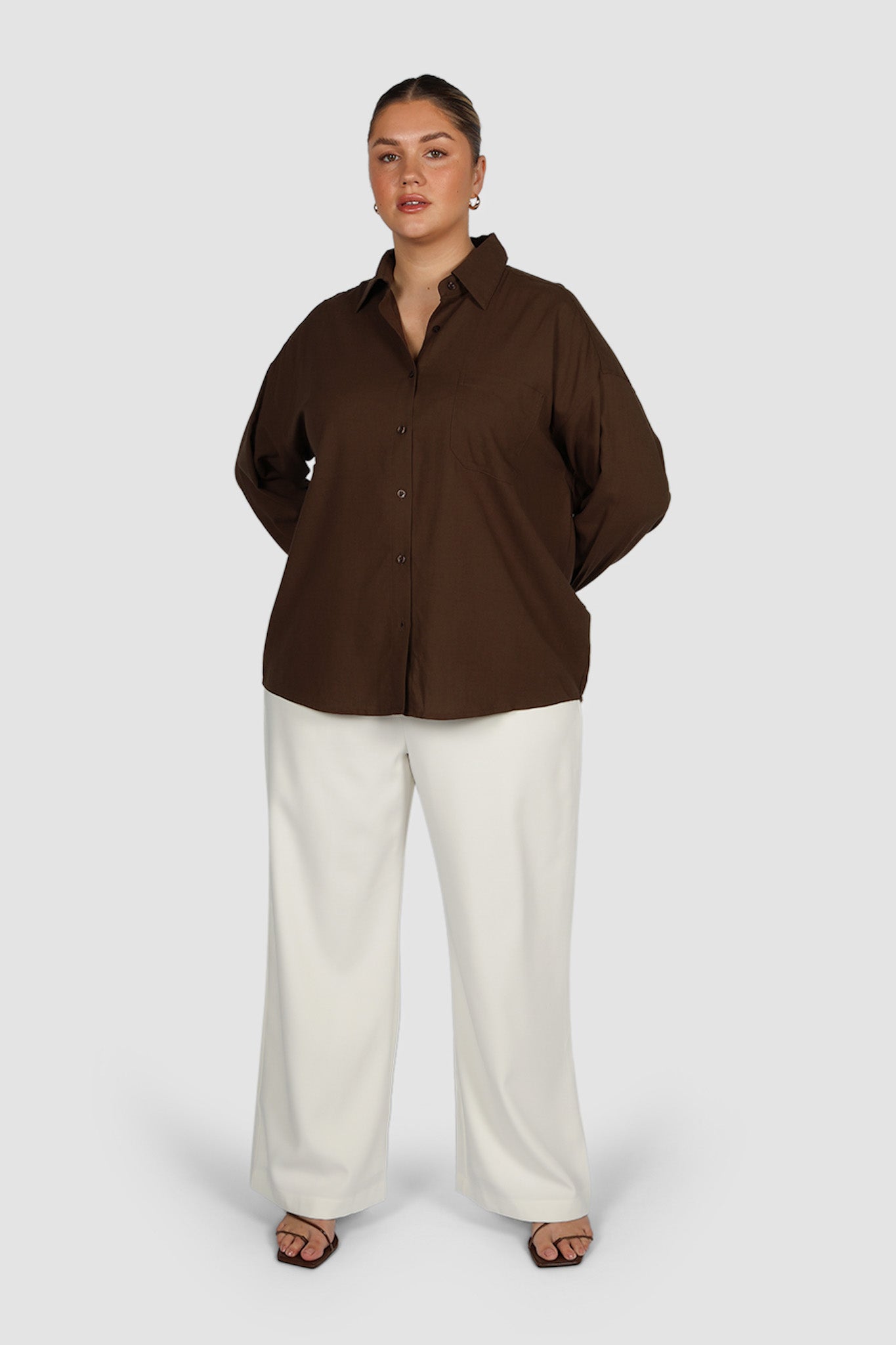 BEXLEY BUTTON SHIRT ESPRESSO