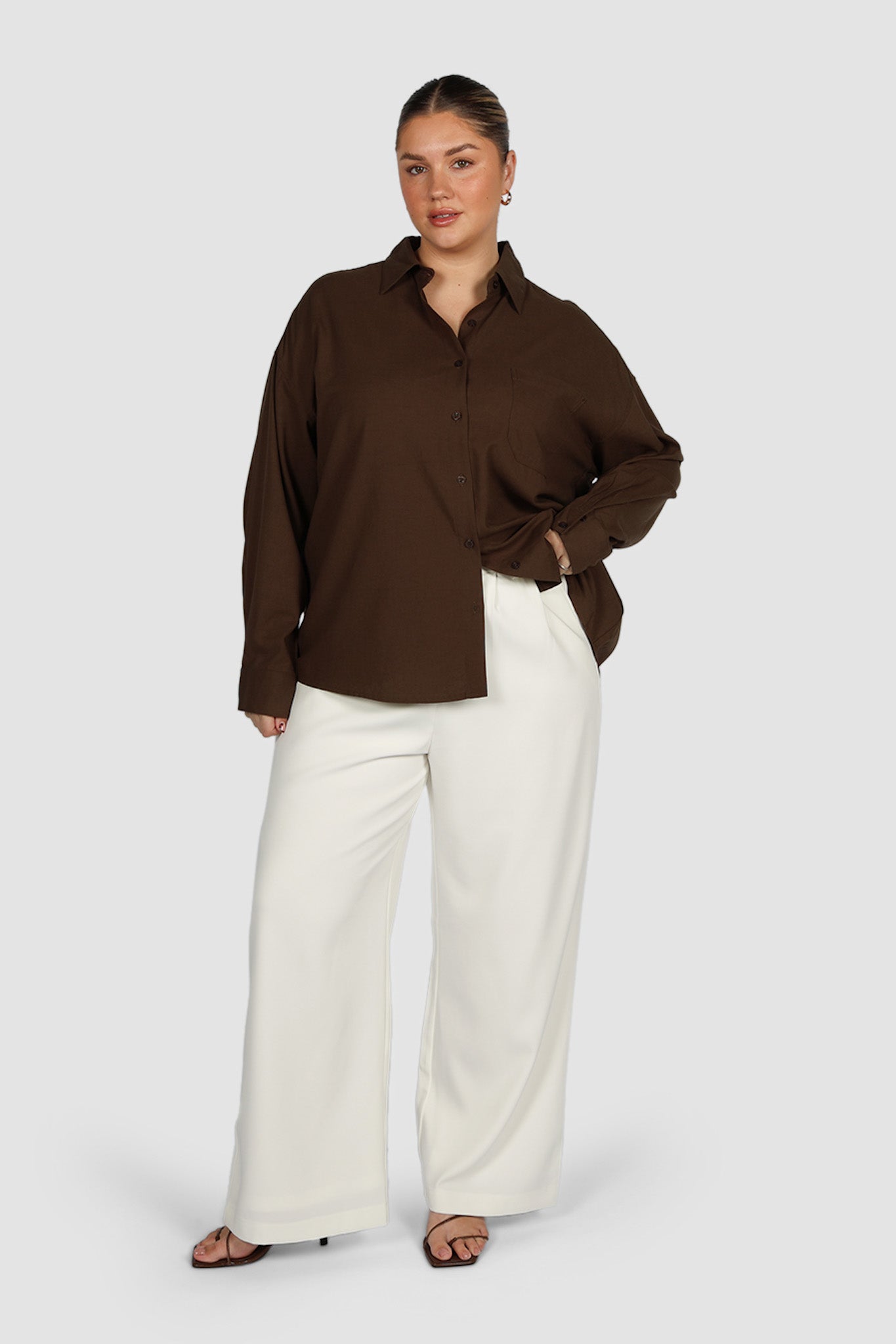 BEXLEY BUTTON SHIRT ESPRESSO