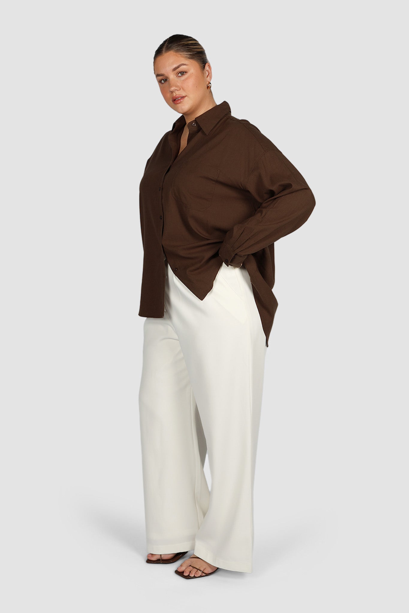 BEXLEY BUTTON SHIRT ESPRESSO