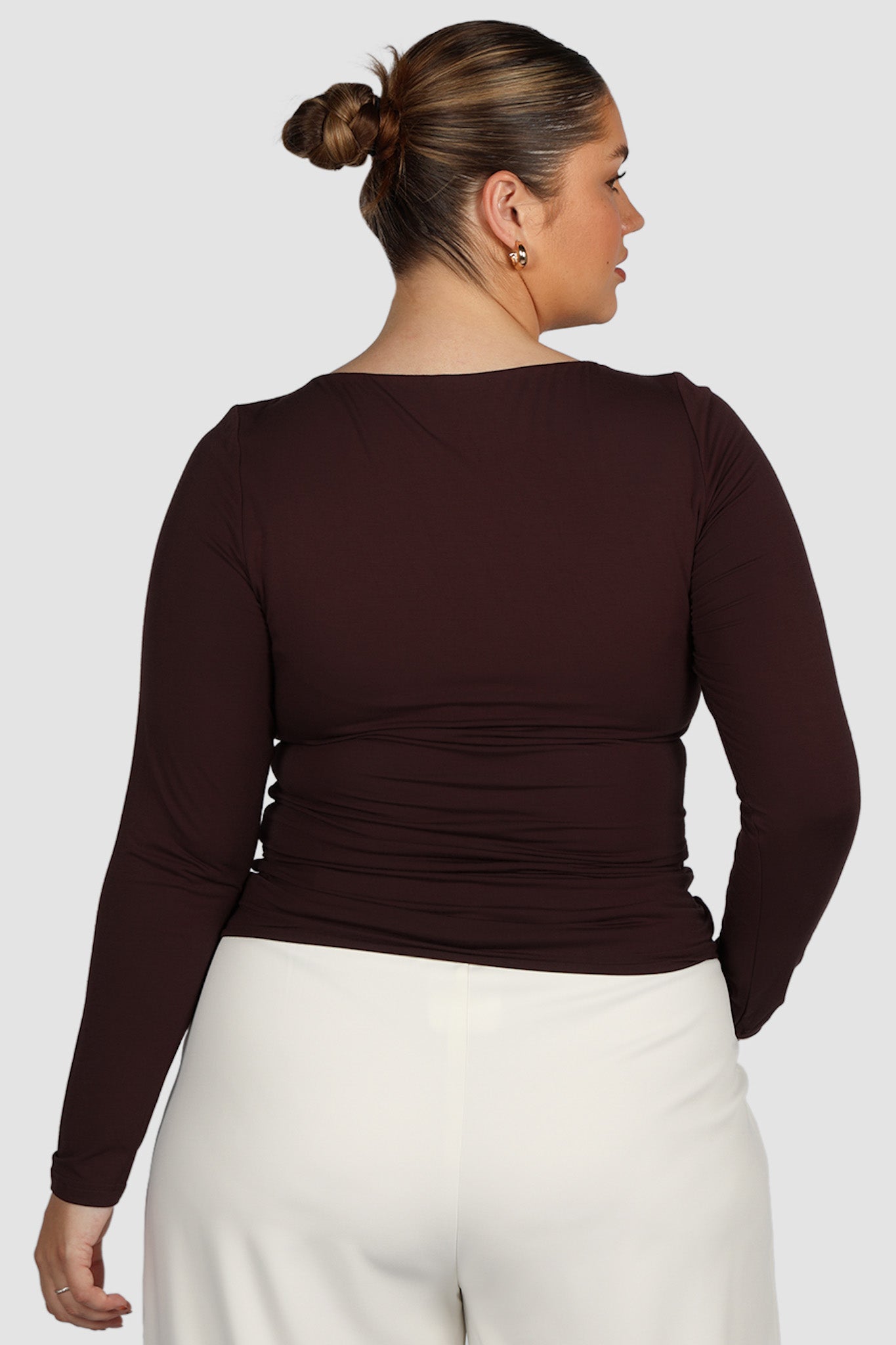 ULTRASOFT ORLA L/S TOP CHESTNUT