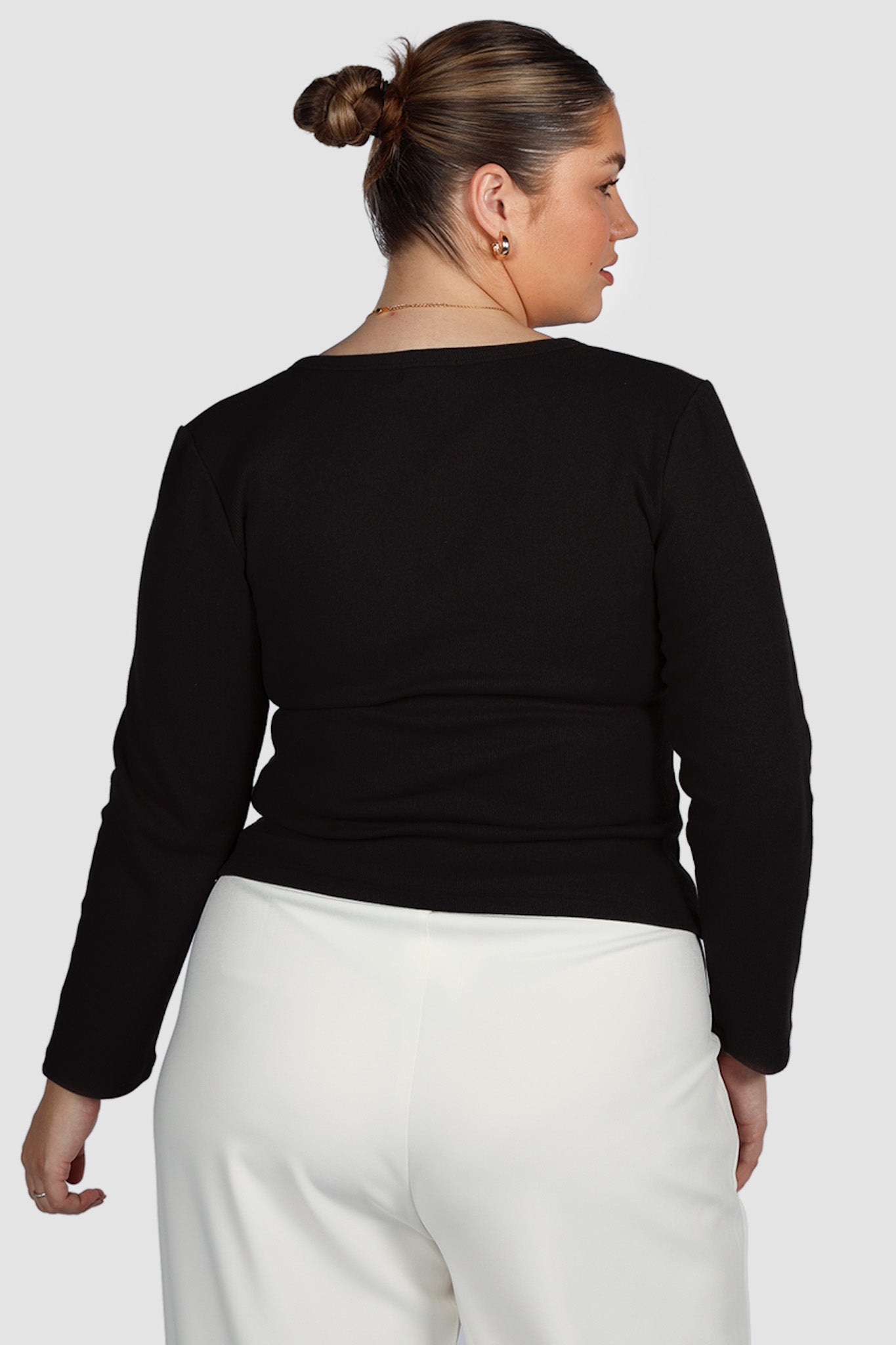 BECKER LONG SLEEVE TOP BLACK