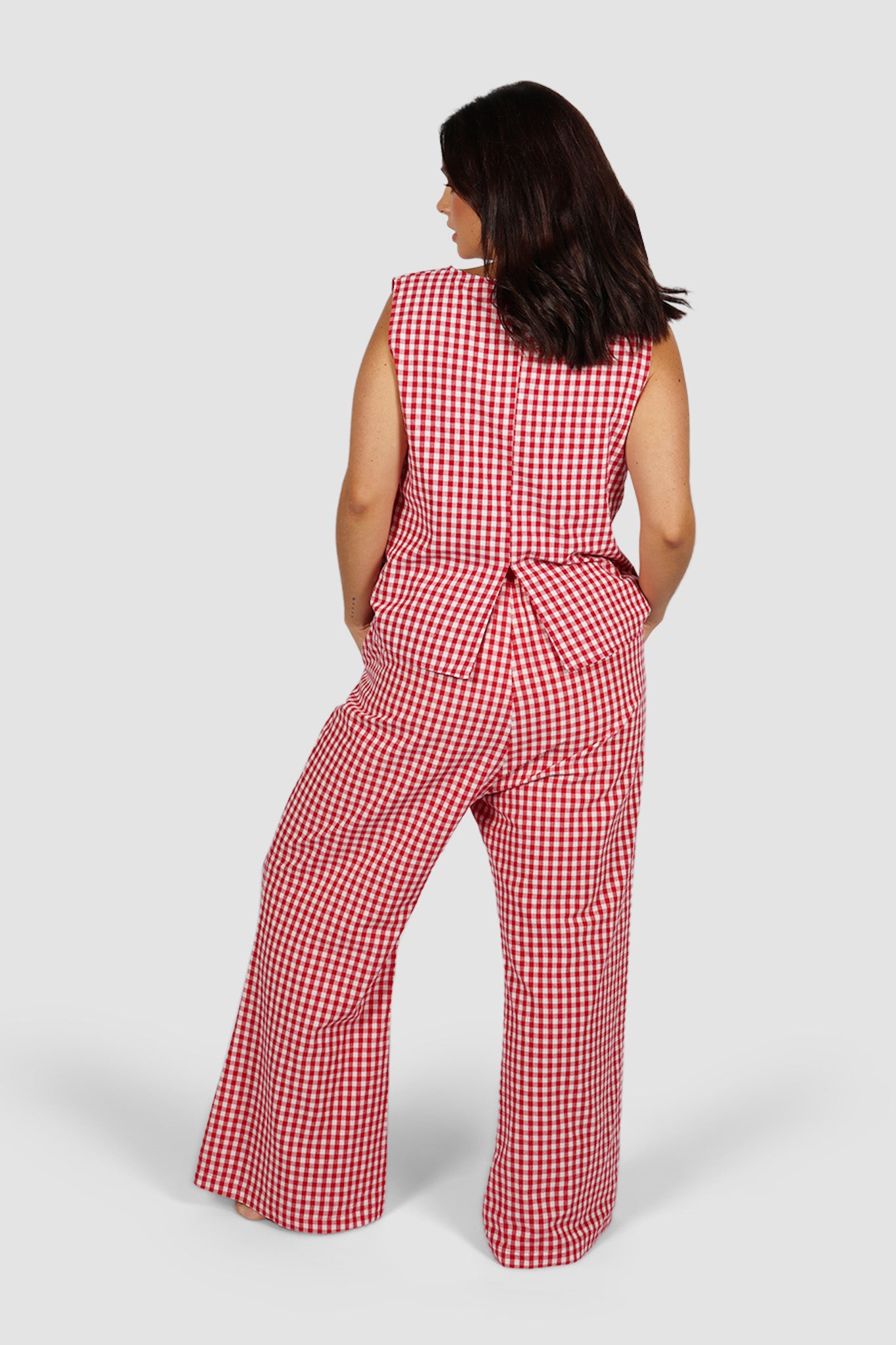 RAYA PANTS RED GINGHAM