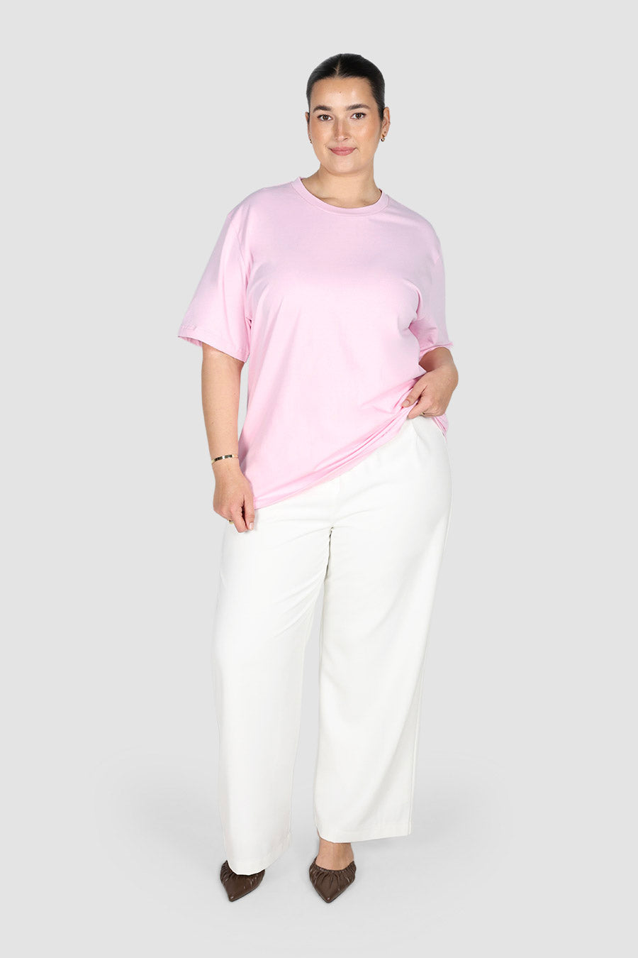 SIGNATURE TEE SOFT PINK