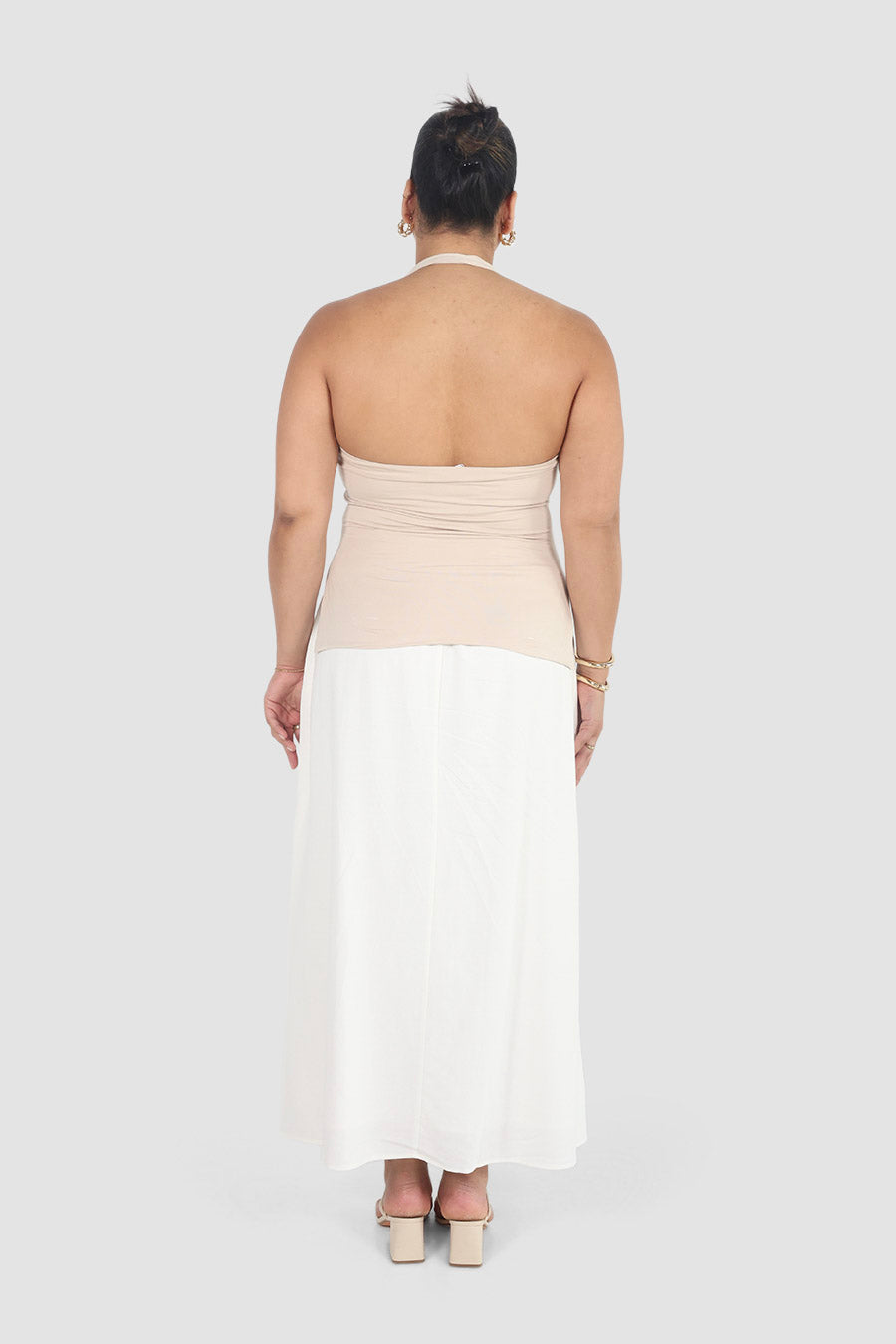 OVIE HALTER TOP BONE