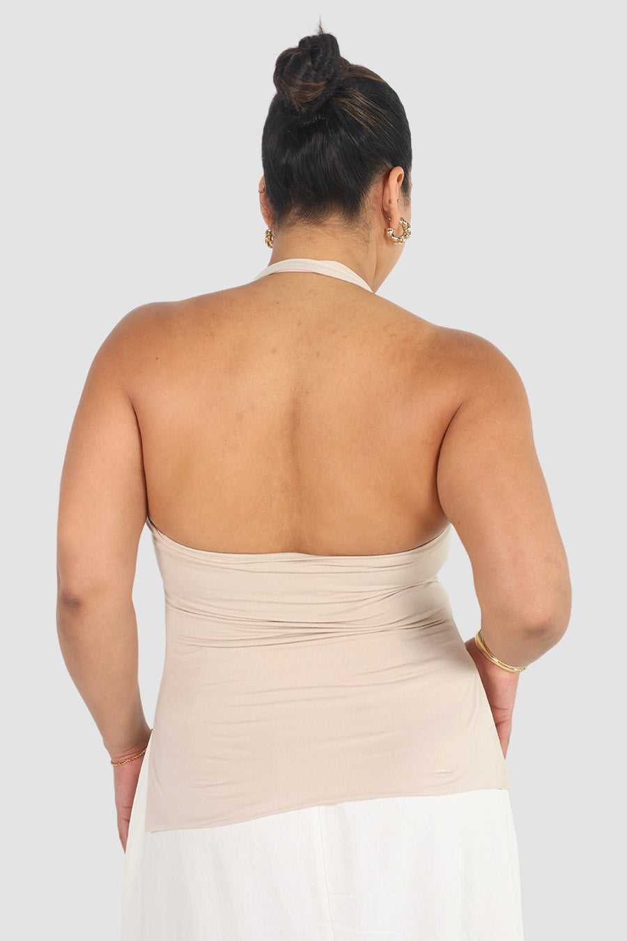 OVIE HALTER TOP BONE