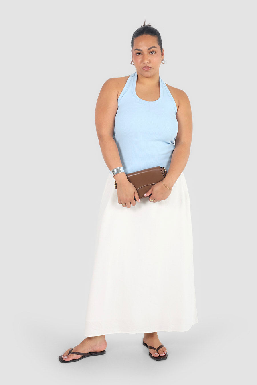 RENNA HALTER TOP BABY BLUE