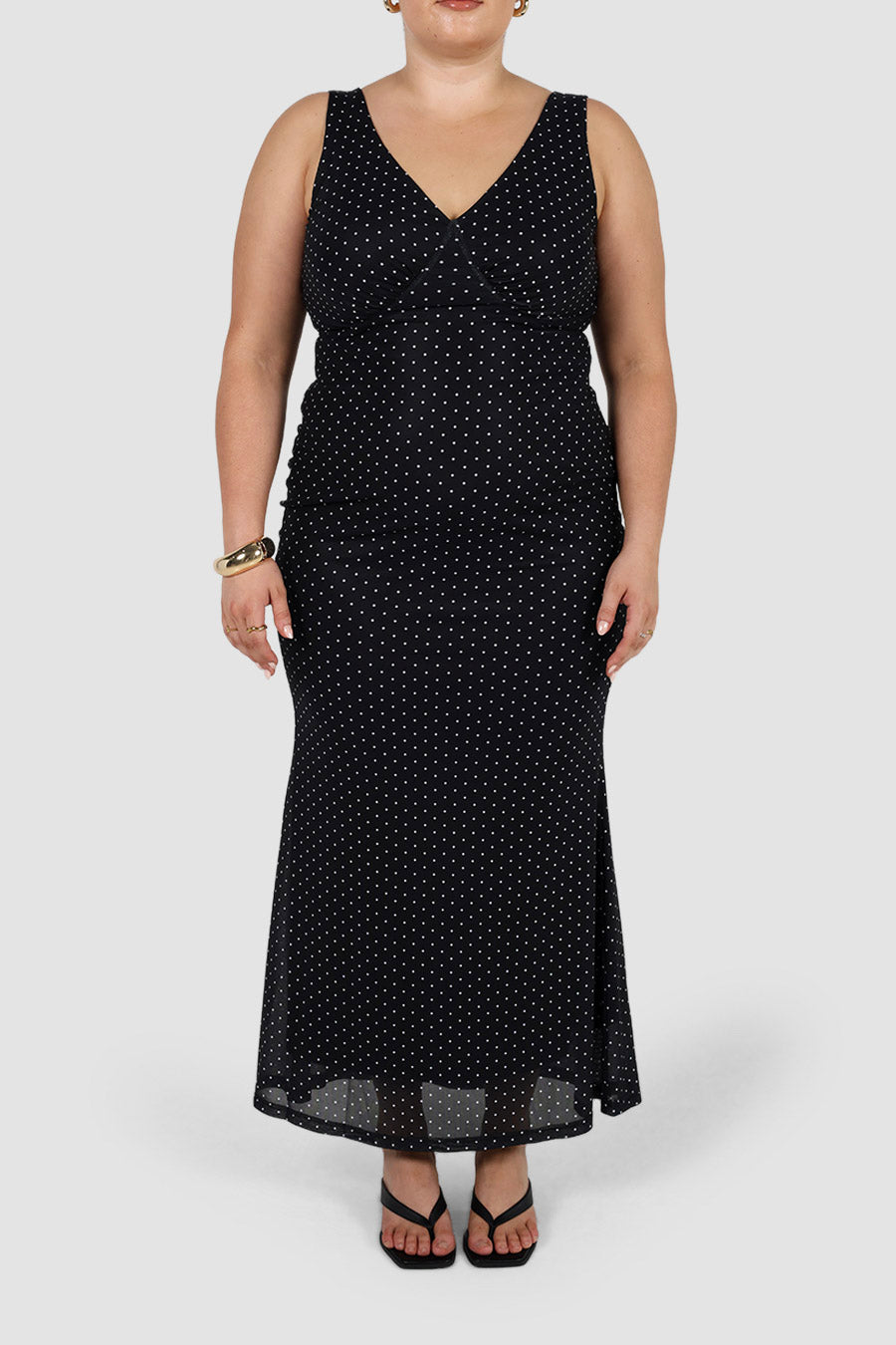 NATALIA DRESS BLACK SPOT