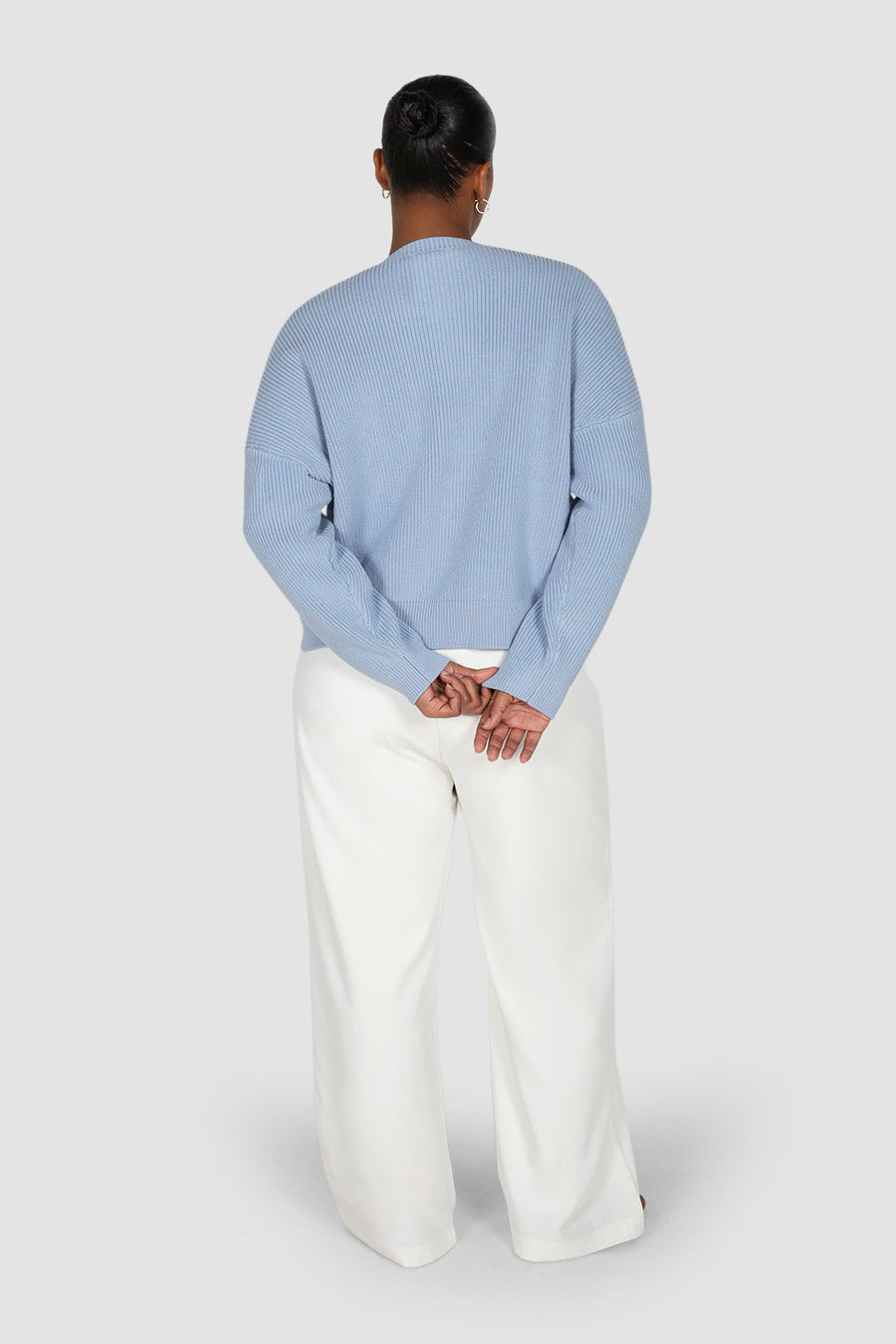 GENE ZIP CARDIGAN BLUE