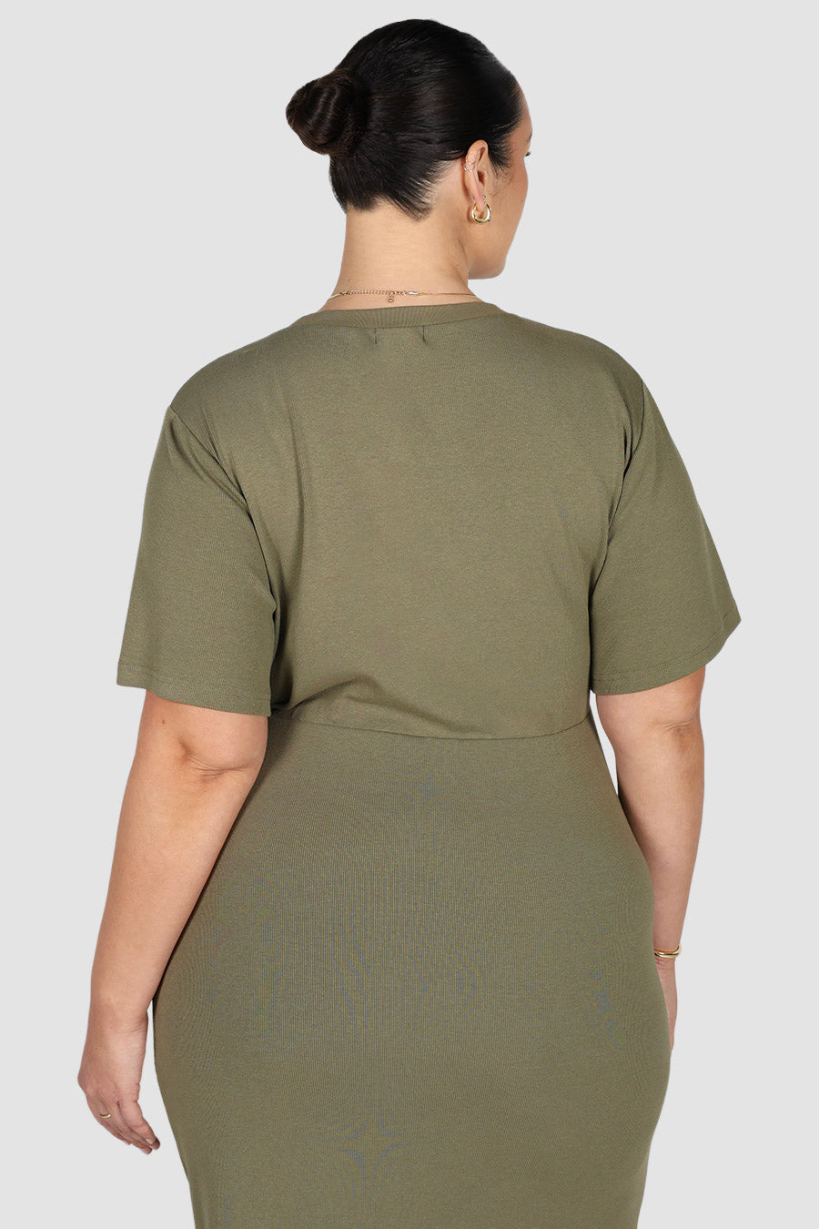 MARNIE RIB DRESS KHAKI