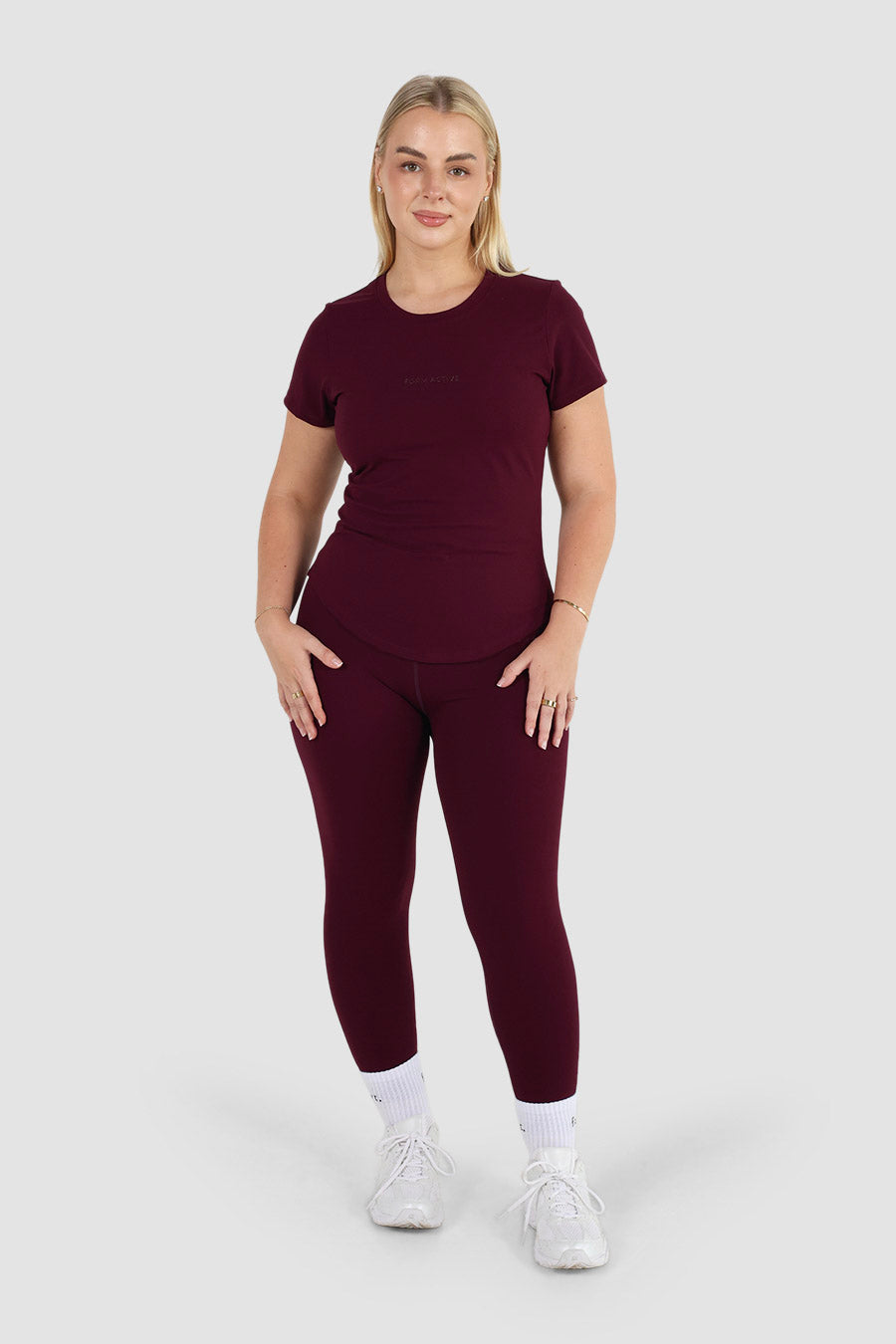 FORM FLOW FIT TEE PLUM