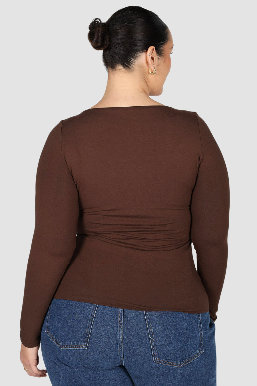 ULTRASOFT ORLA L/S TOP CHOCOLATE