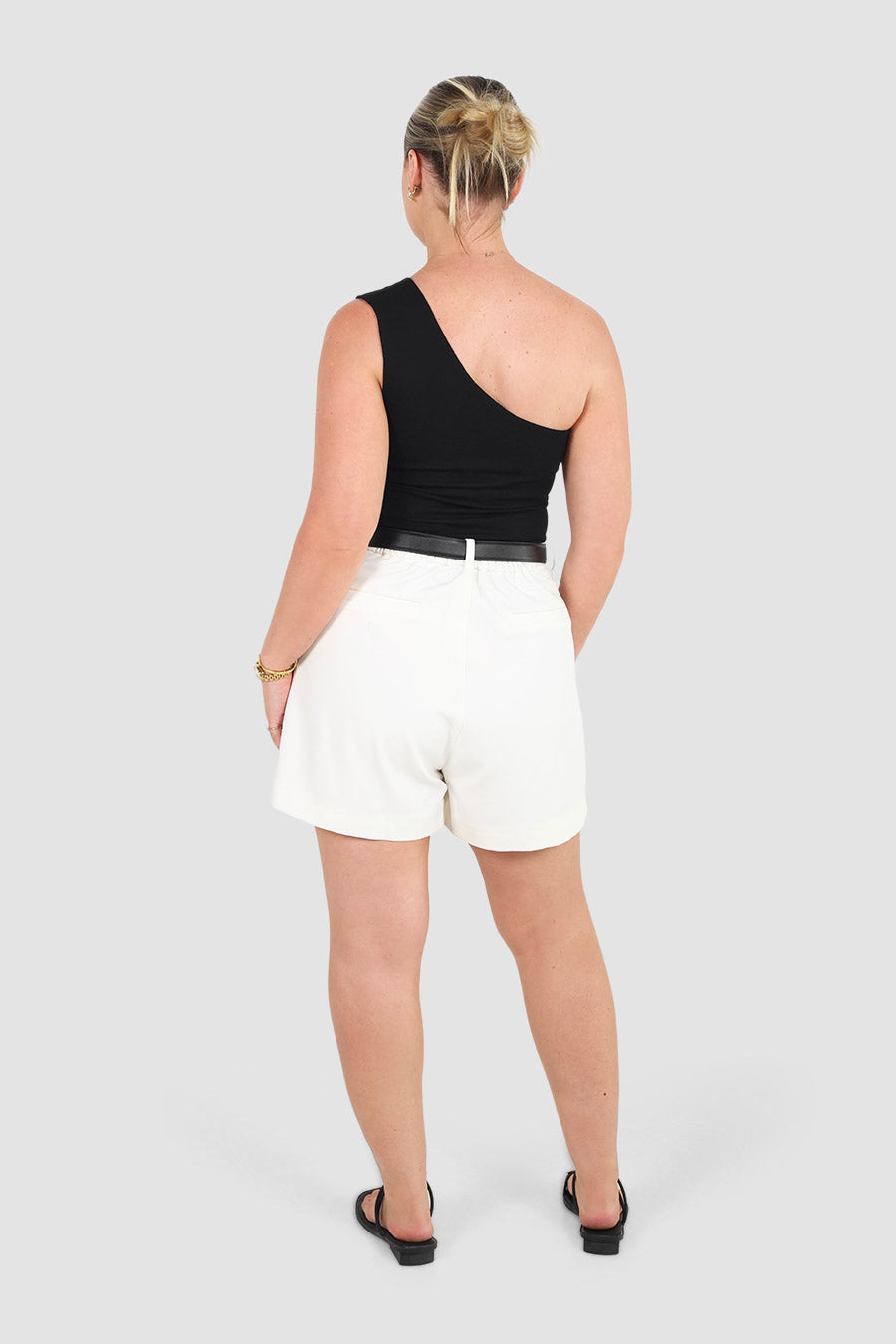 SULLIVAN ONE SHOULDER TOP BLACK