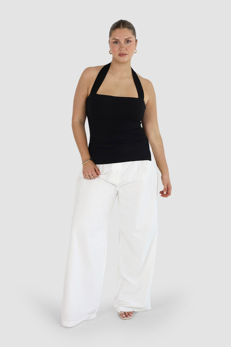 OVIE HALTER TOP BLACK