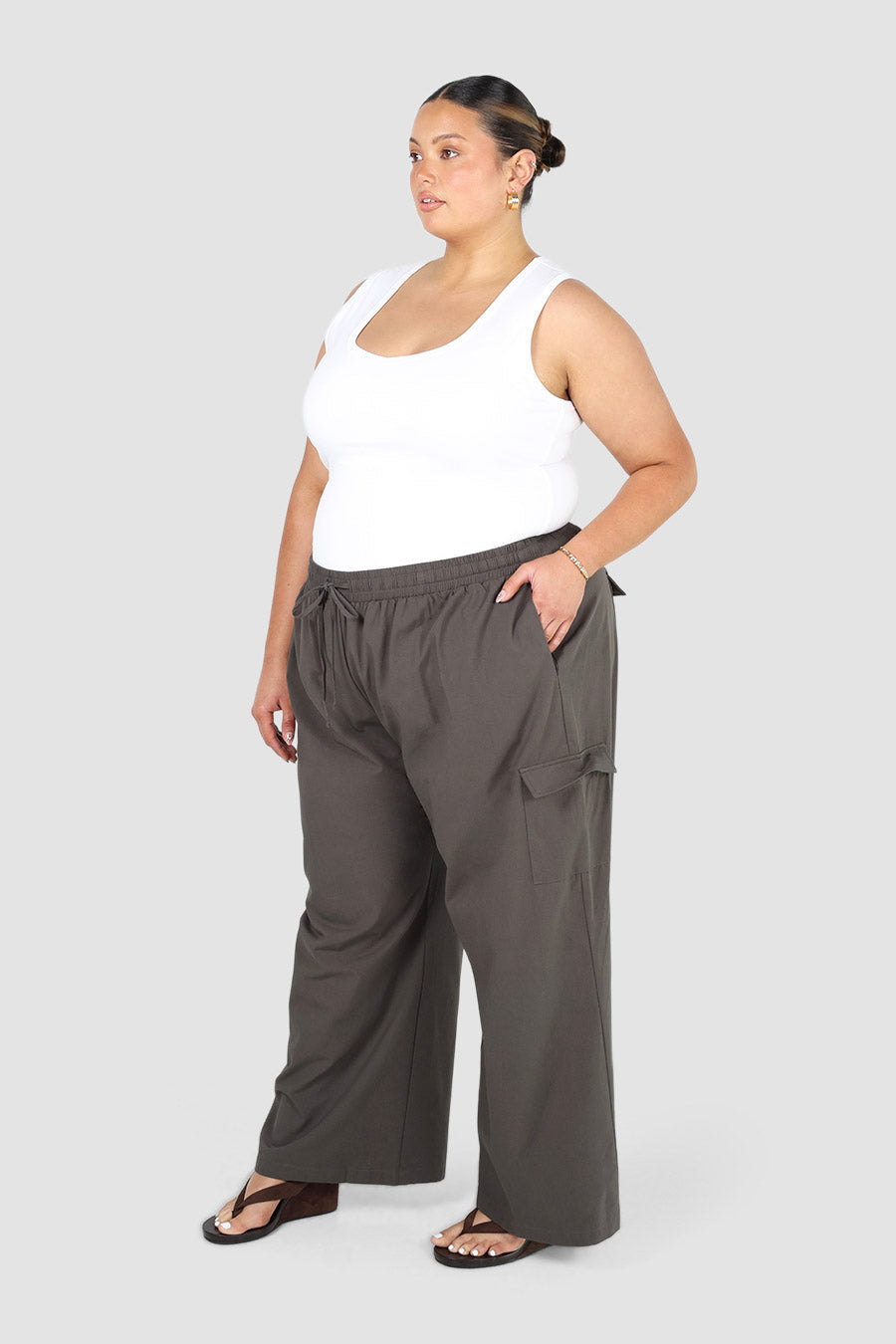 RENLY UTILITY PANT MOSS GREY