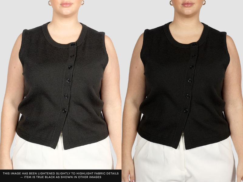 ESTI KNIT VEST BLACK