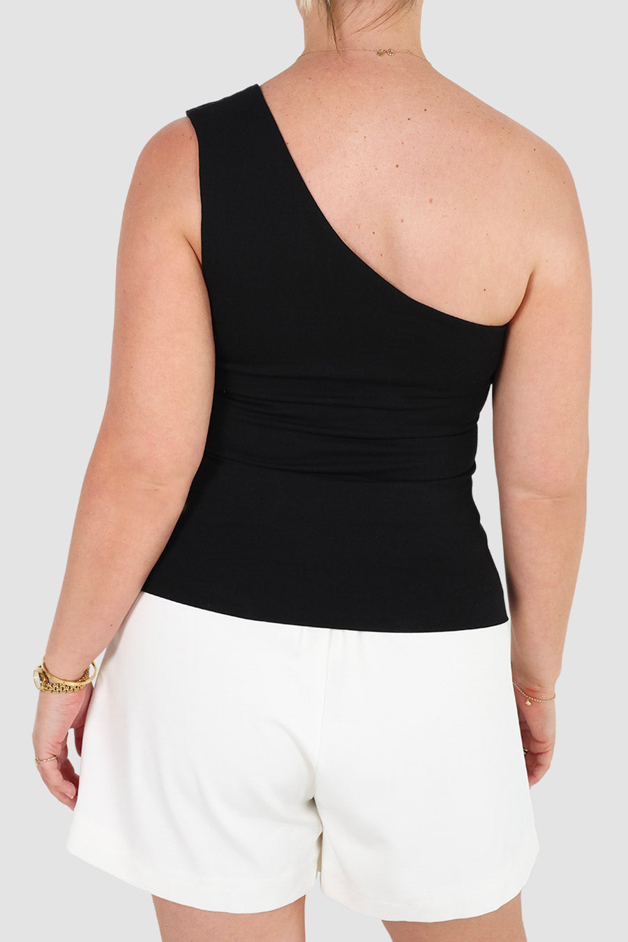 SULLIVAN ONE SHOULDER TOP BLACK