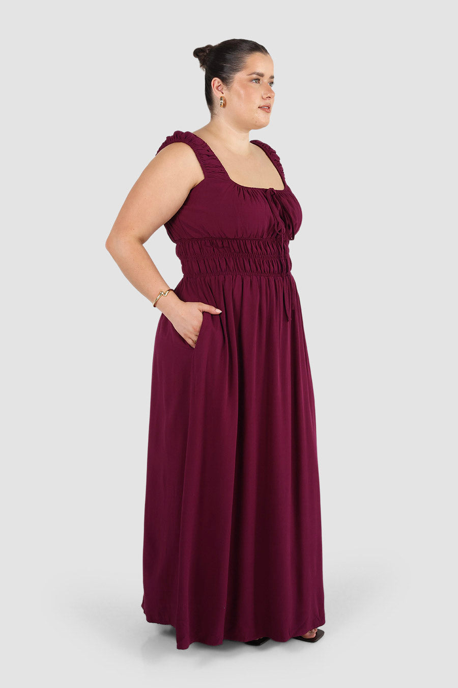 ROUX DRESS PLUM
