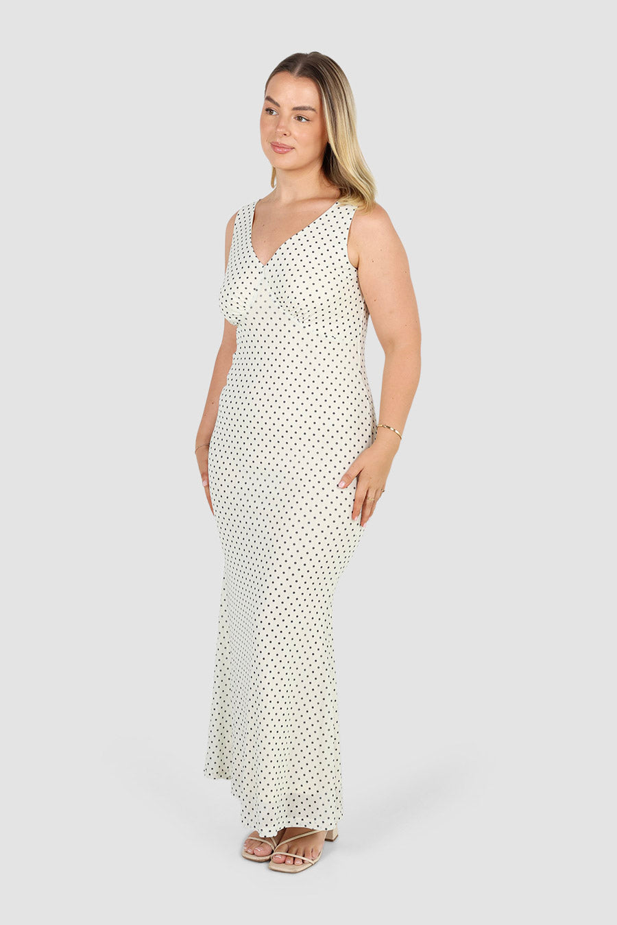 NATALIA DRESS WHITE SPOT