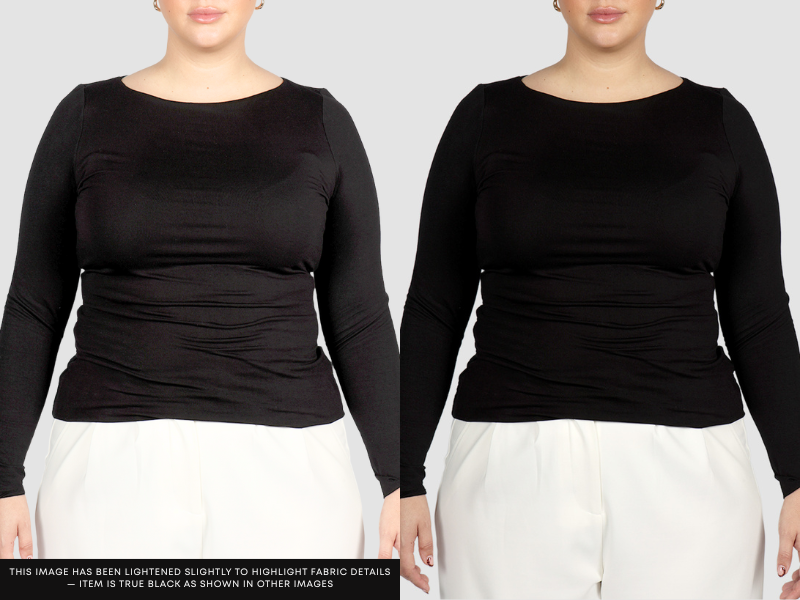 ULTRASOFT ORLA L/S TOP BLACK